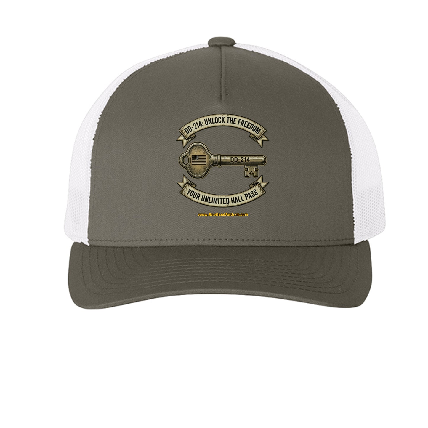 DD214 “Freedom Key” Trucker Hat – Unlimited Hall Pass Edition {{ product_type }Anvil and Anthem }