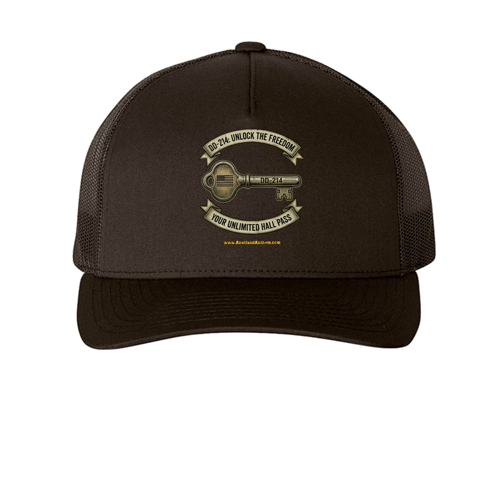 DD214 “Freedom Key” Trucker Hat – Unlimited Hall Pass Edition {{ product_type }Anvil and Anthem }