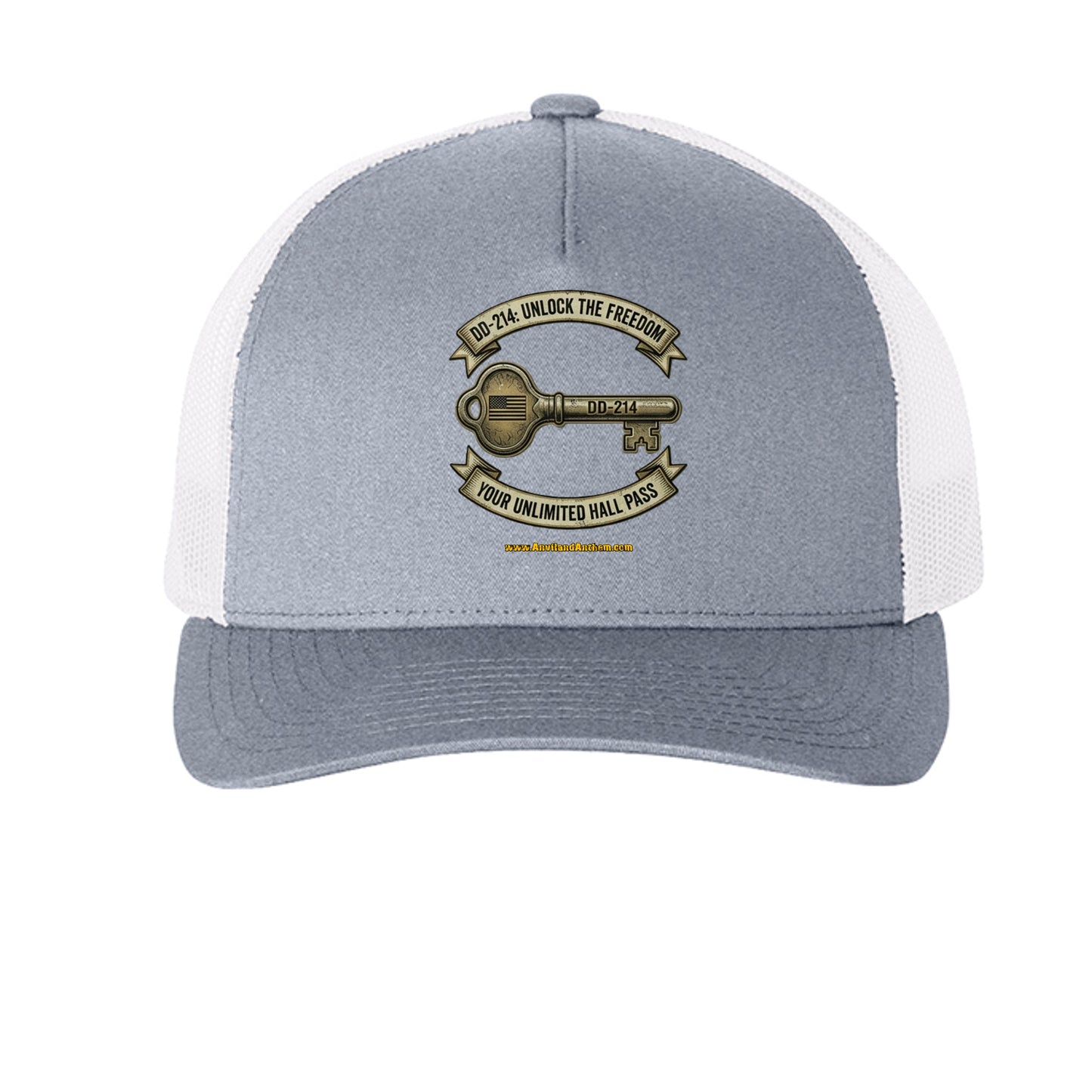 DD214 “Freedom Key” Trucker Hat – Unlimited Hall Pass Edition {{ product_type }Anvil and Anthem }