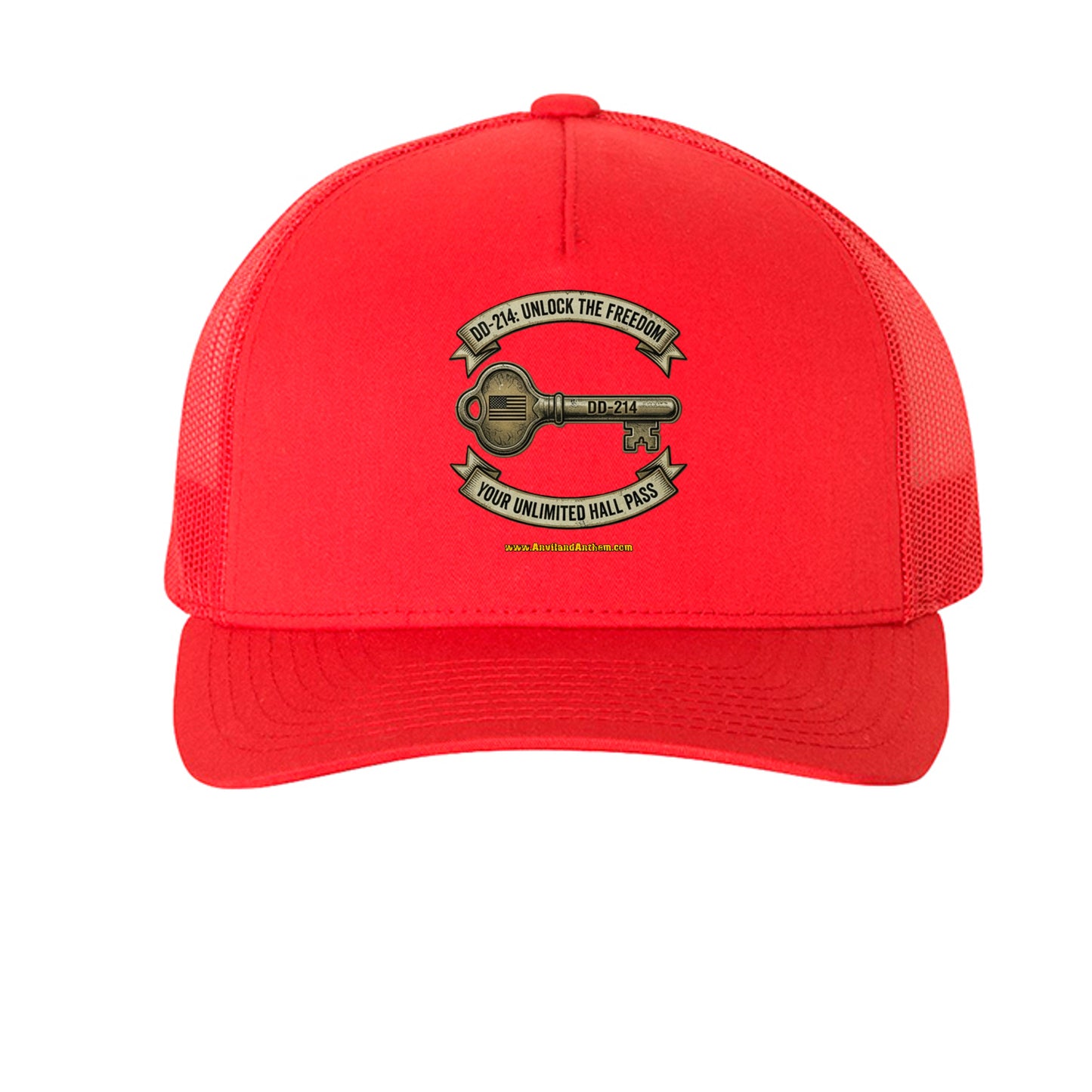 DD214 “Freedom Key” Trucker Hat – Unlimited Hall Pass Edition {{ product_type }Anvil and Anthem }