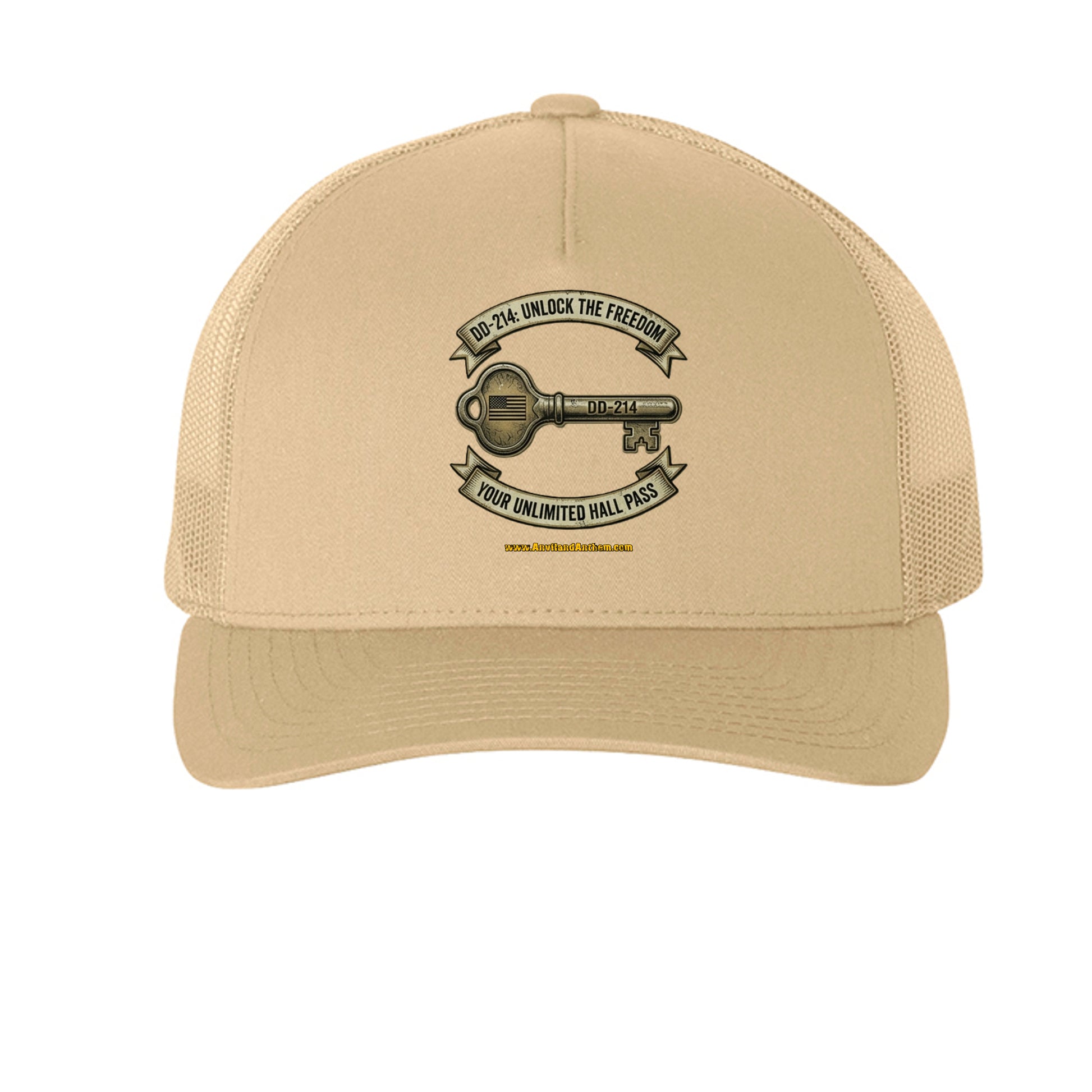 DD214 “Freedom Key” Trucker Hat – Unlimited Hall Pass Edition {{ product_type }Anvil and Anthem }