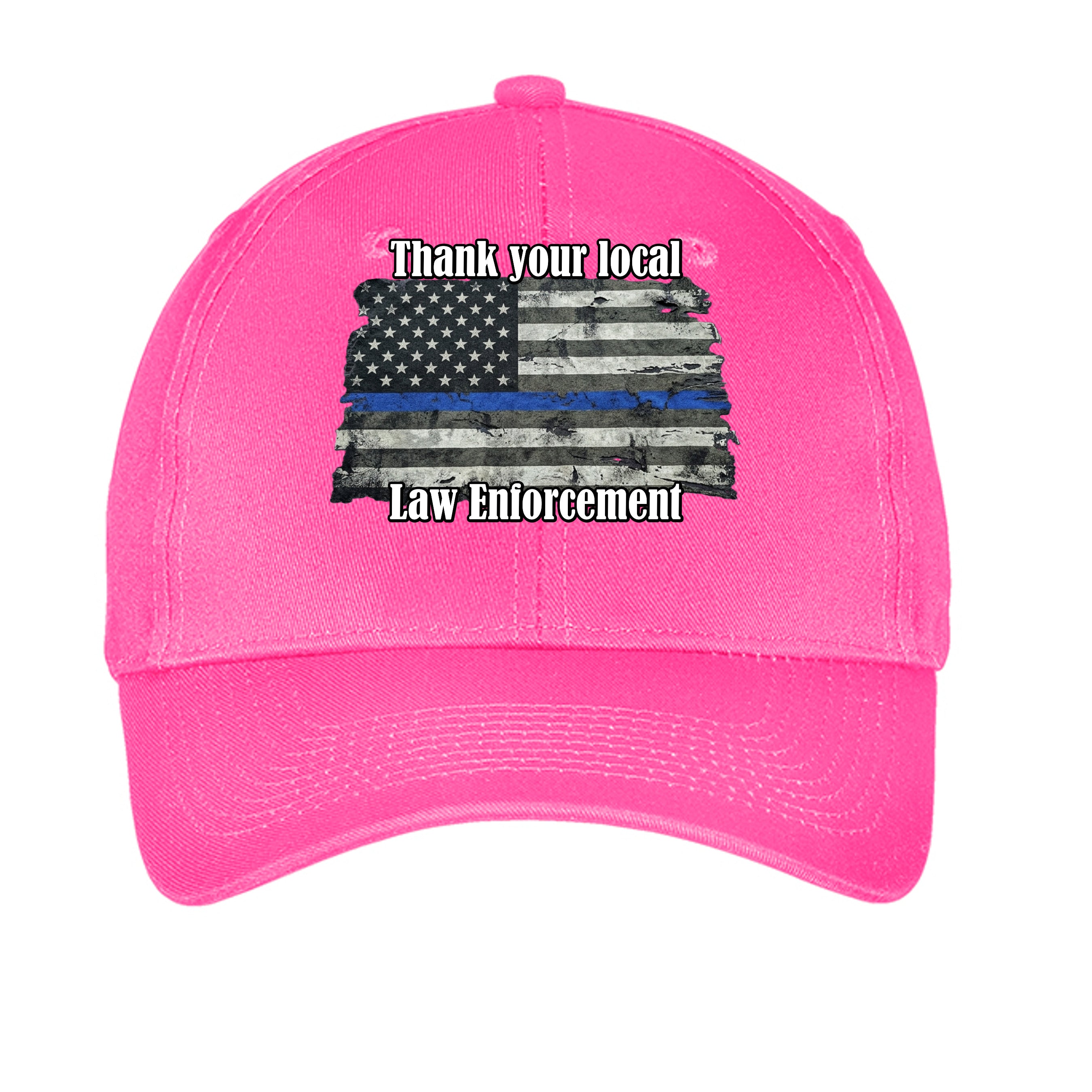 “Thank Your Local Law Enforcement” Thin Blue Line Hat – Law Enforcement Support Cap Anvil and Anthem }