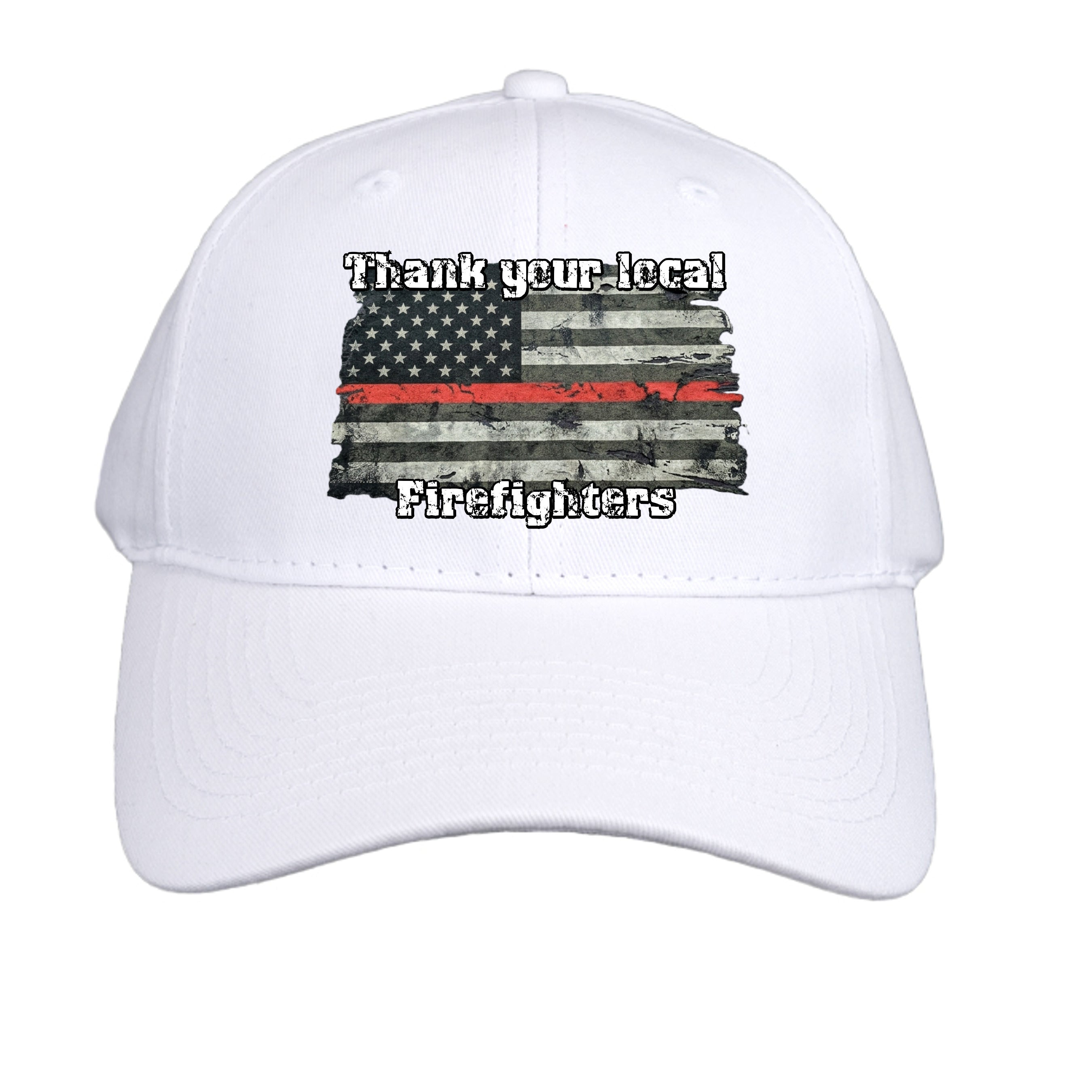 “Thank Your Local Firefighters” Hat – Thin Red Line Support Cap Anvil and Anthem }