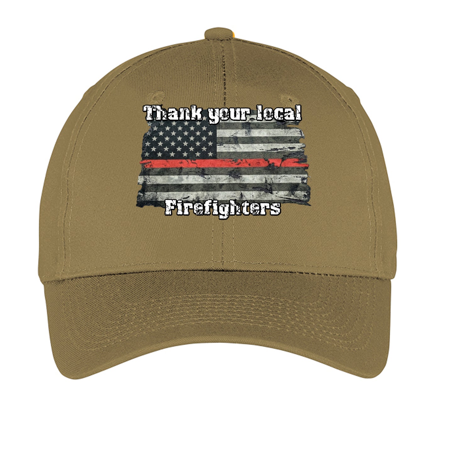 “Thank Your Local Firefighters” Hat – Thin Red Line Support Cap Coyote Brown ONE SIZE {{ product_type }Anvil and Anthem }
