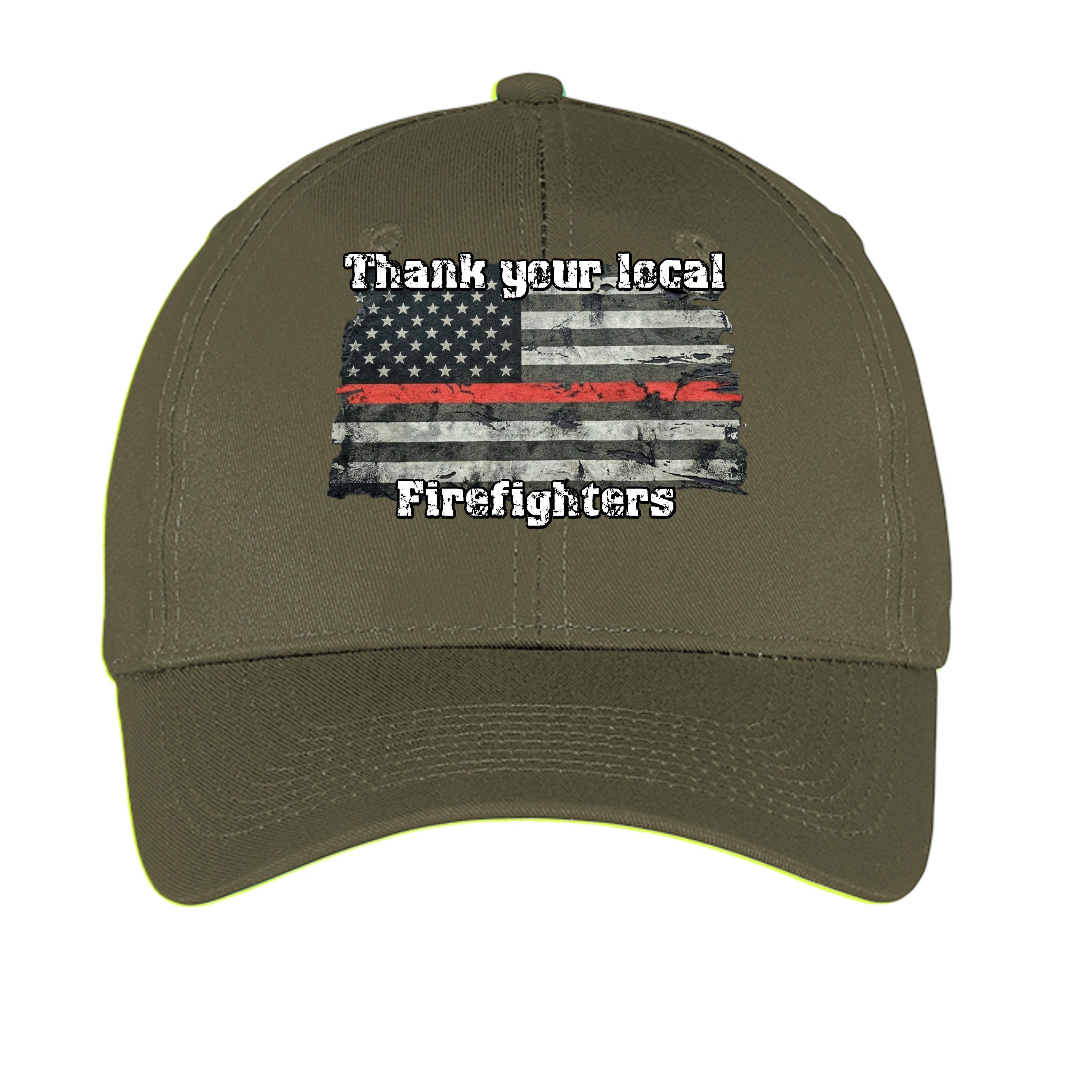 “Thank Your Local Firefighters” Hat – Thin Red Line Support Cap Anvil and Anthem }