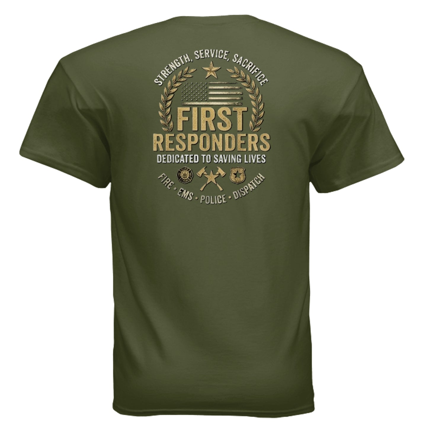 “Strength • Service • Sacrifice” First Responders Tee – All Heroes Edition {{ product_type }Anvil and Anthem }