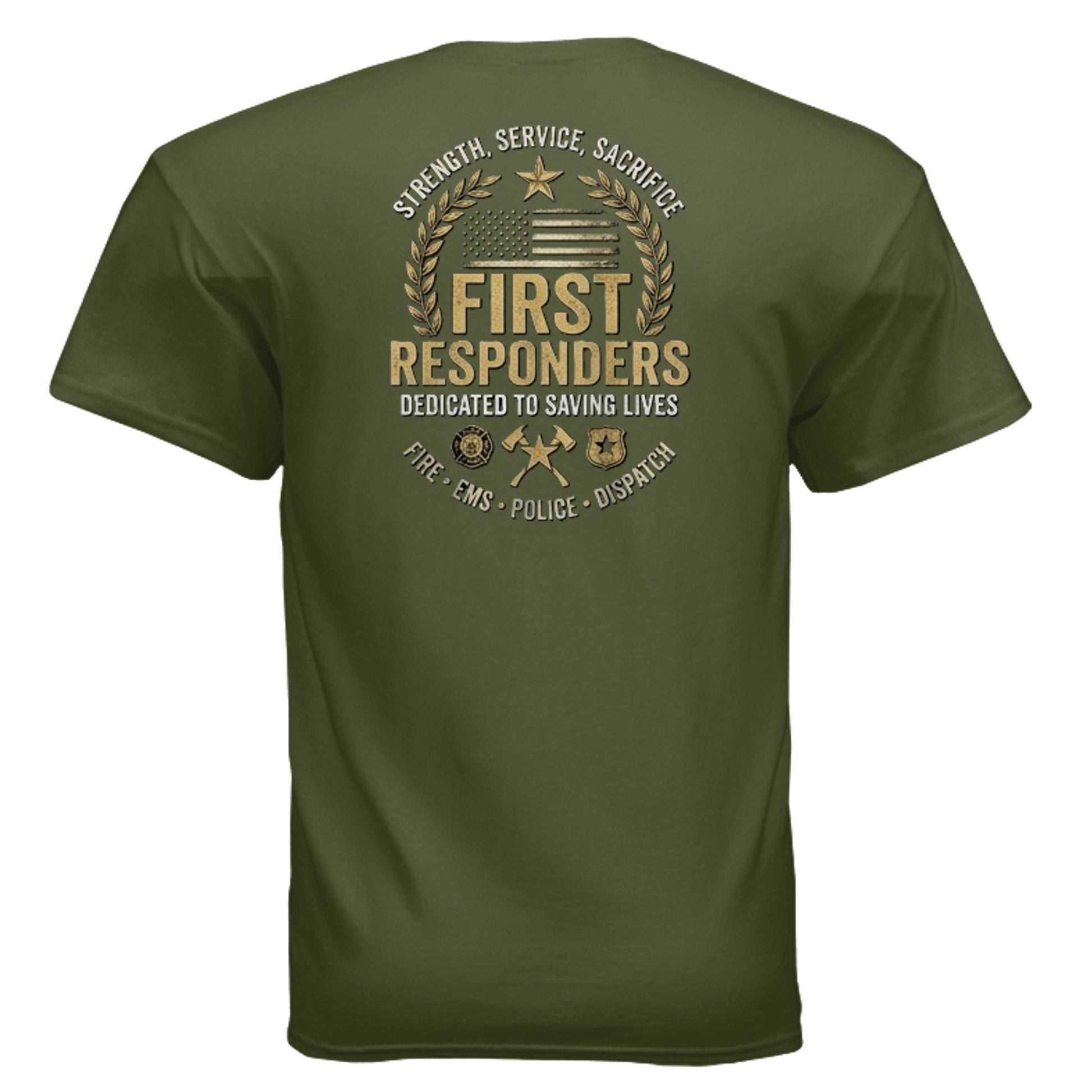 “Strength • Service • Sacrifice” First Responders Tee – All Heroes Edition {{ product_type }Anvil and Anthem }