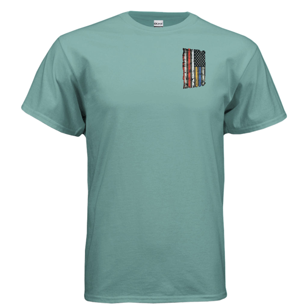 “Strength • Service • Sacrifice” First Responders Tee – All Heroes Edition Anvil and Anthem }