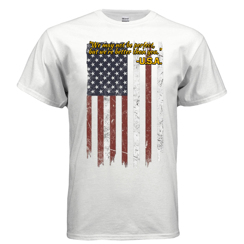 “Not Perfect, Still Winning” USA Tee – American Swagger Edition Anvil and Anthem }
