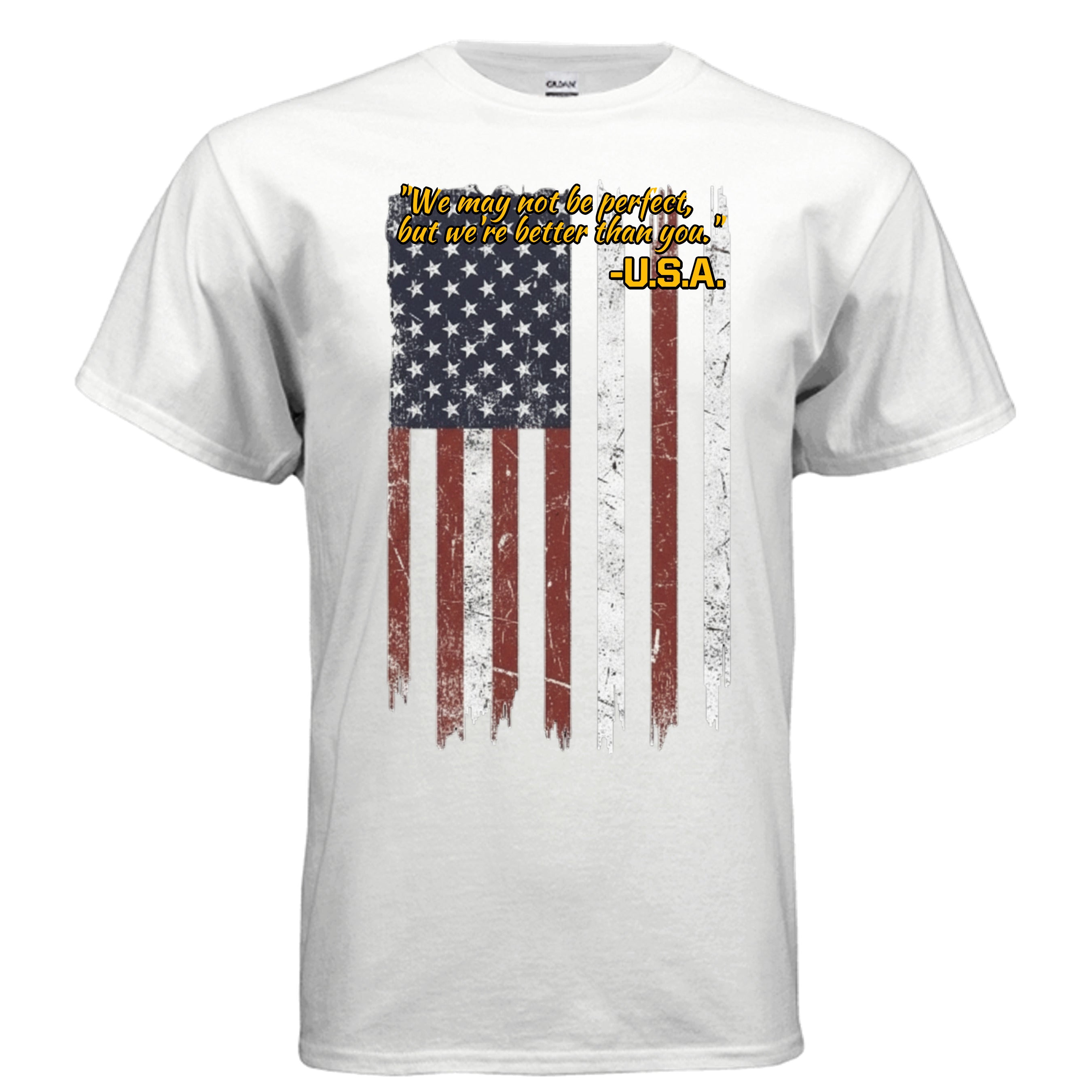 “Not Perfect, Still Winning” USA Tee – American Swagger Edition Anvil and Anthem }
