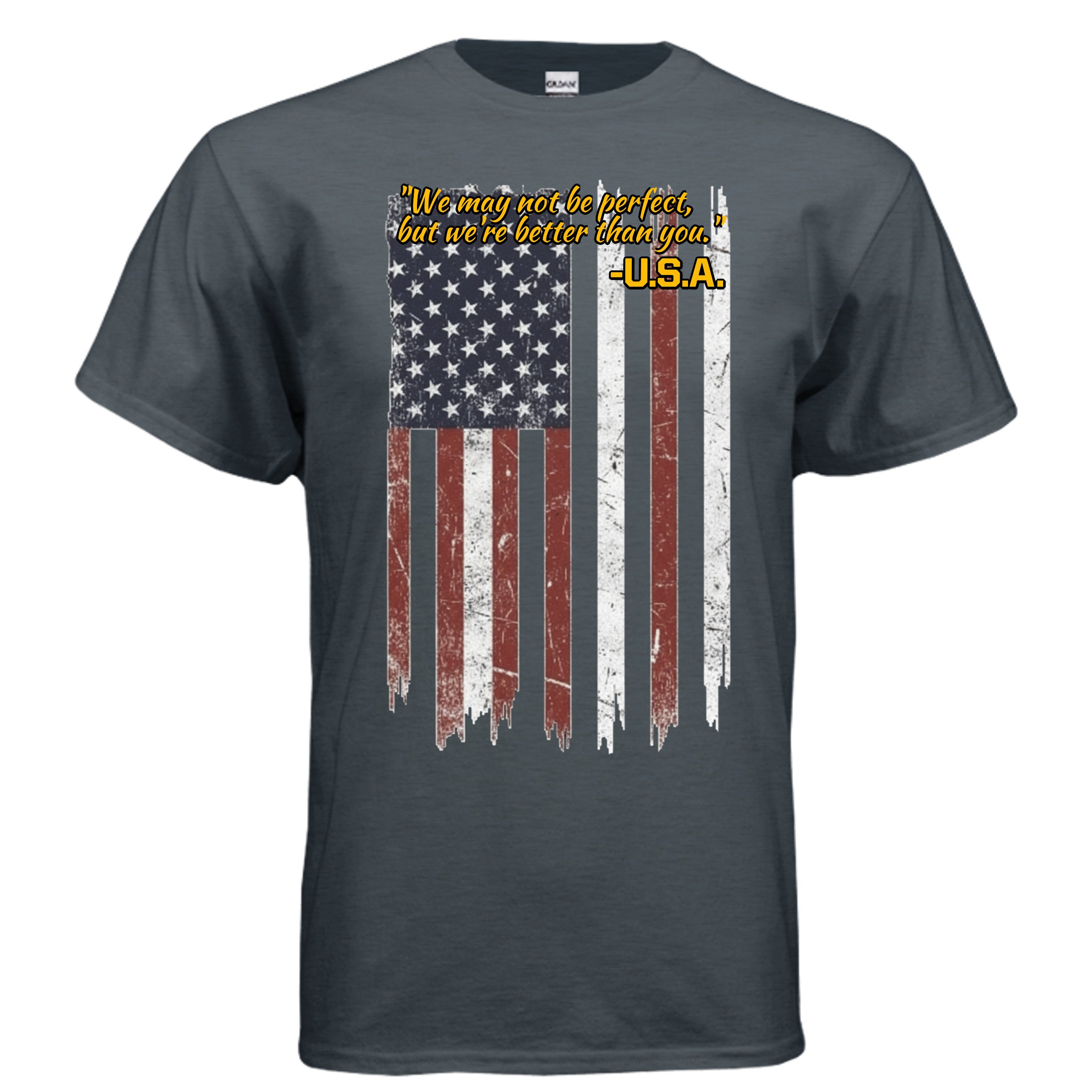“Not Perfect, Still Winning” USA Tee – American Swagger Edition Anvil and Anthem }