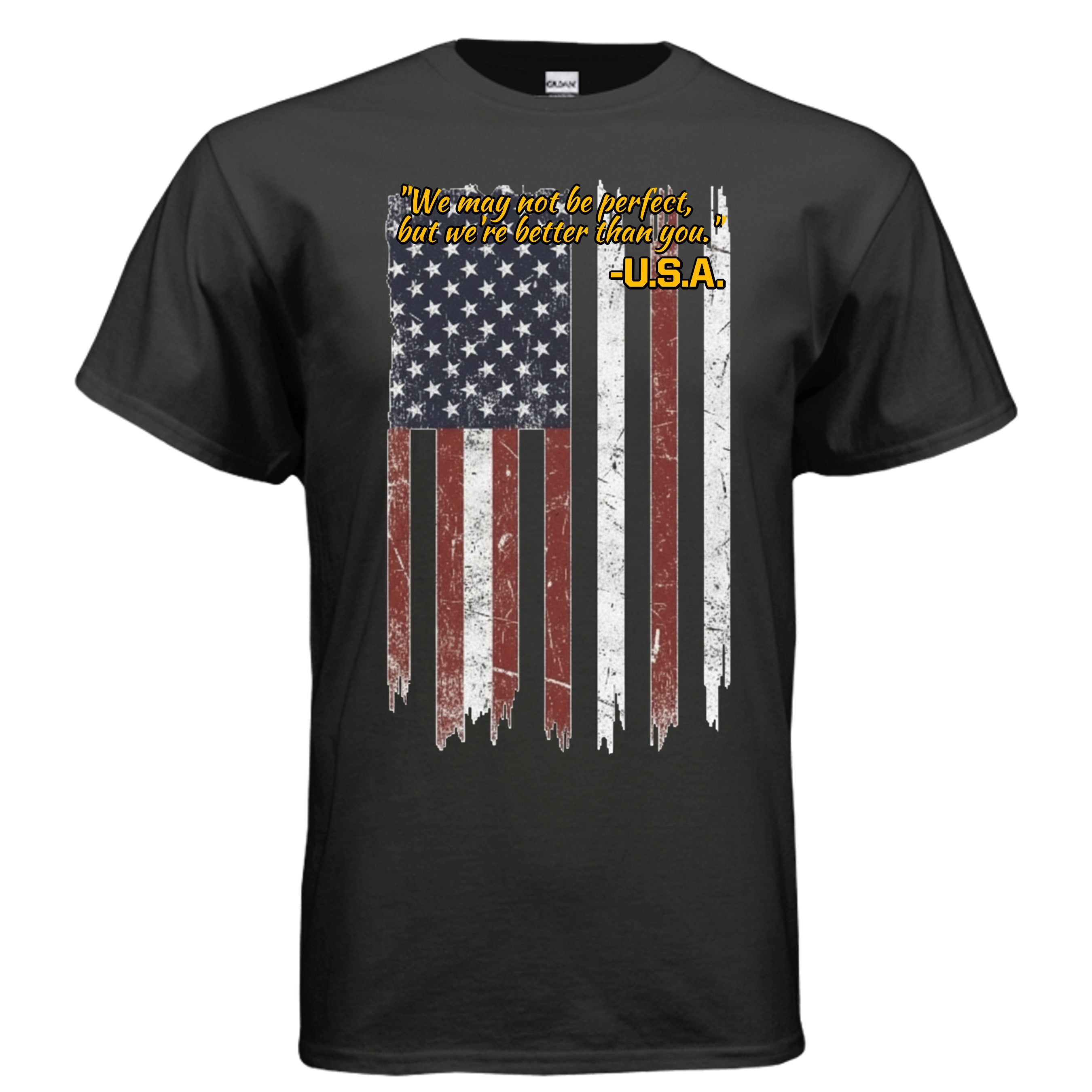 “Not Perfect, Still Winning” USA Tee – American Swagger Edition Anvil and Anthem }