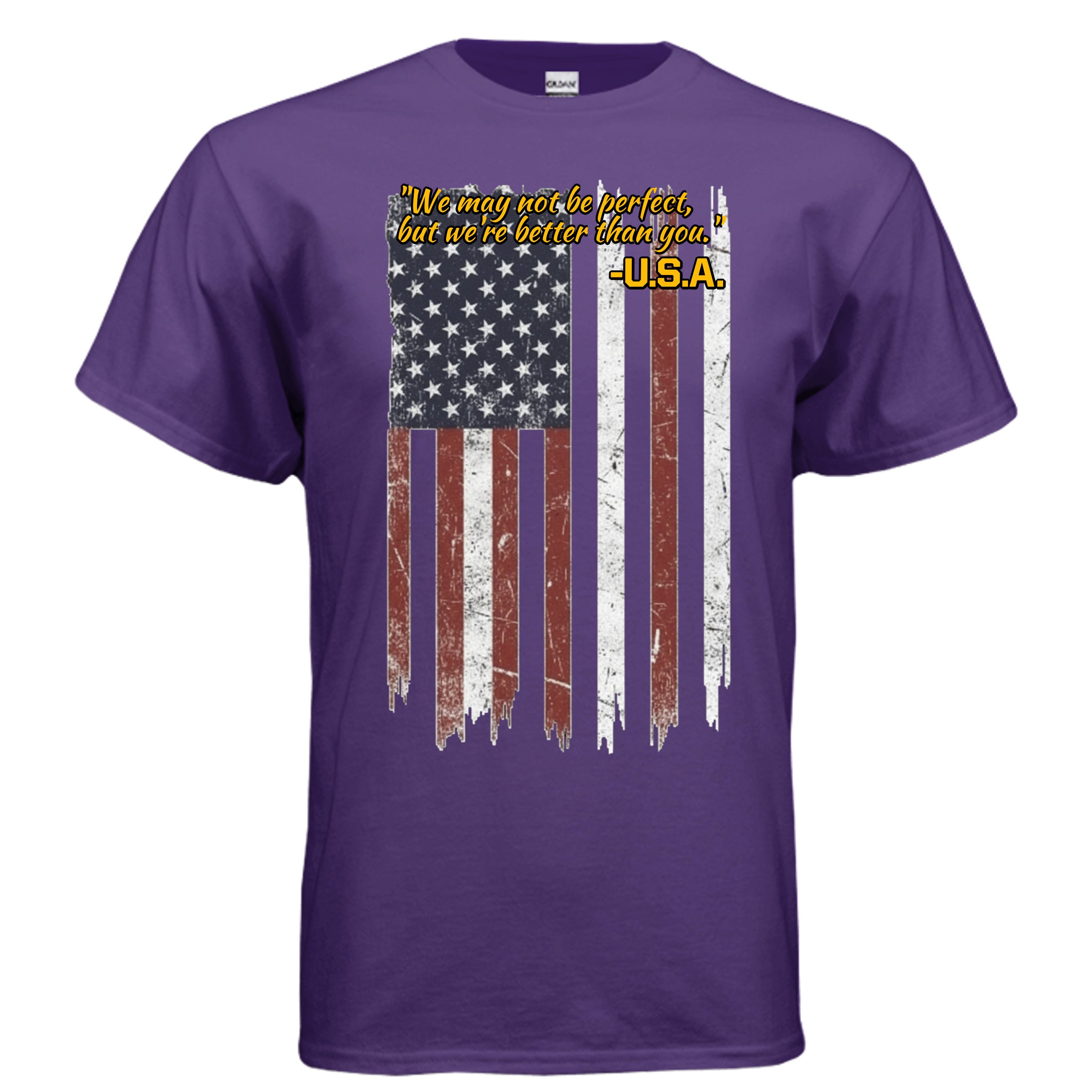 “Not Perfect, Still Winning” USA Tee – American Swagger Edition Anvil and Anthem }