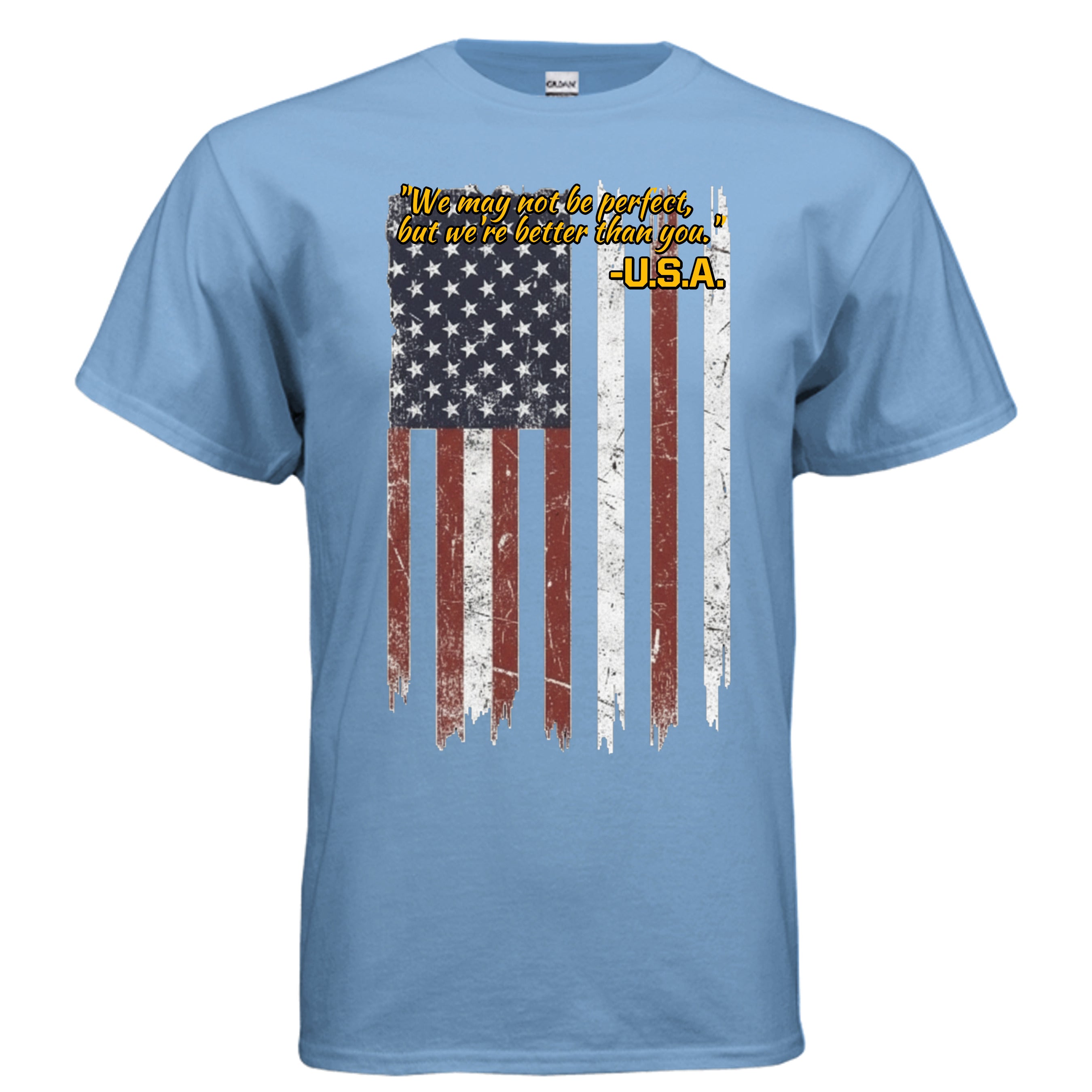 “Not Perfect, Still Winning” USA Tee – American Swagger Edition Anvil and Anthem }