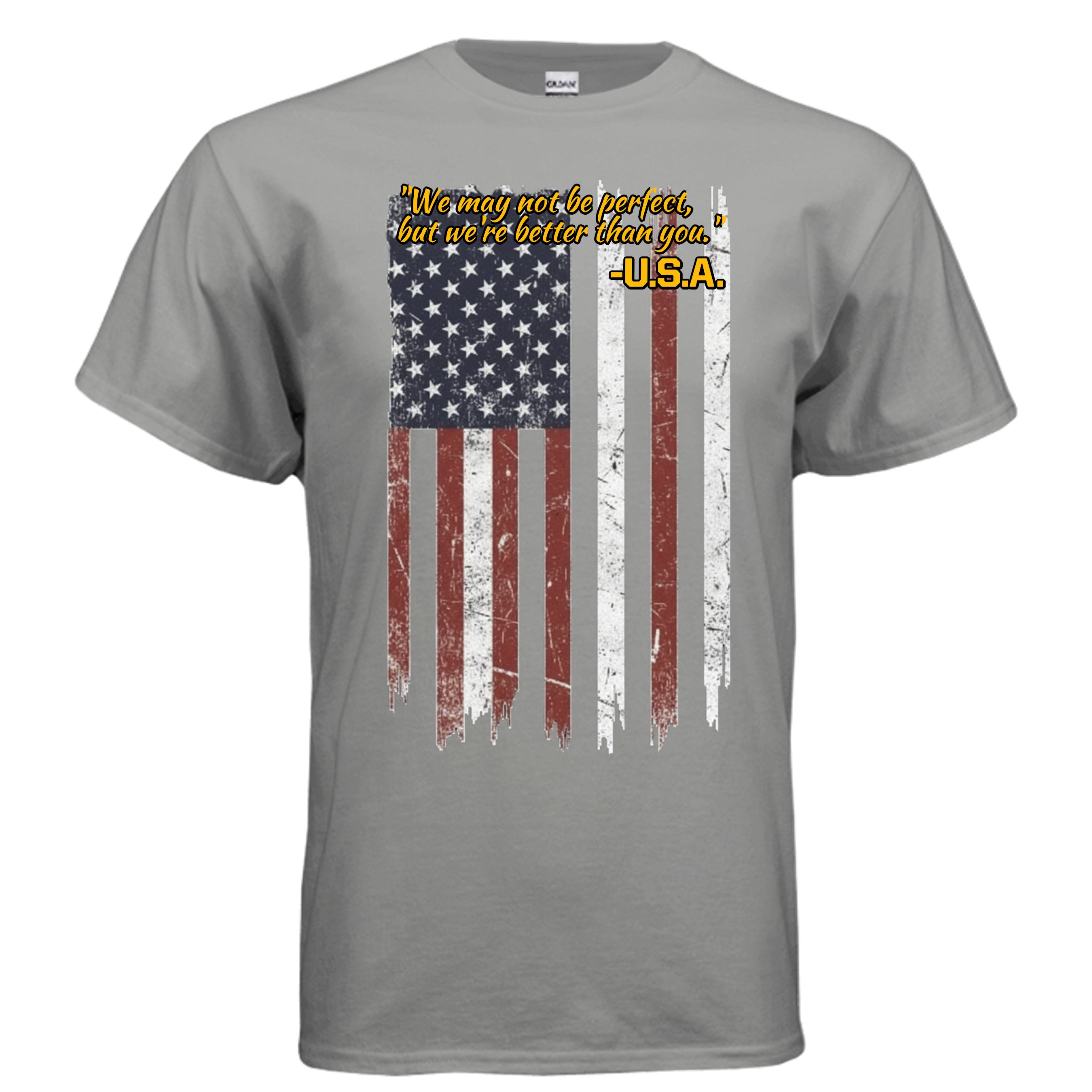 “Not Perfect, Still Winning” USA Tee – American Swagger Edition Anvil and Anthem }