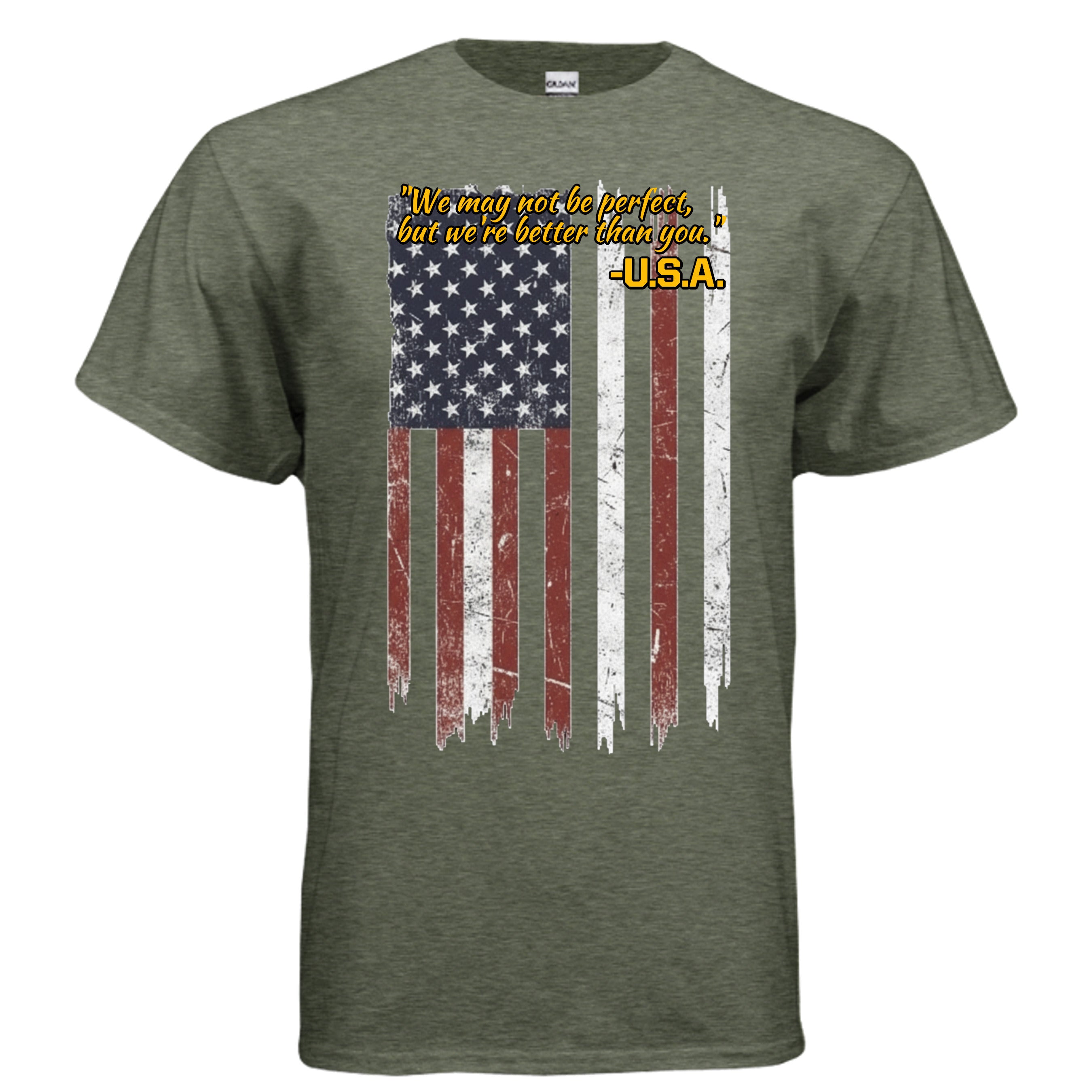 “Not Perfect, Still Winning” USA Tee – American Swagger Edition Anvil and Anthem }