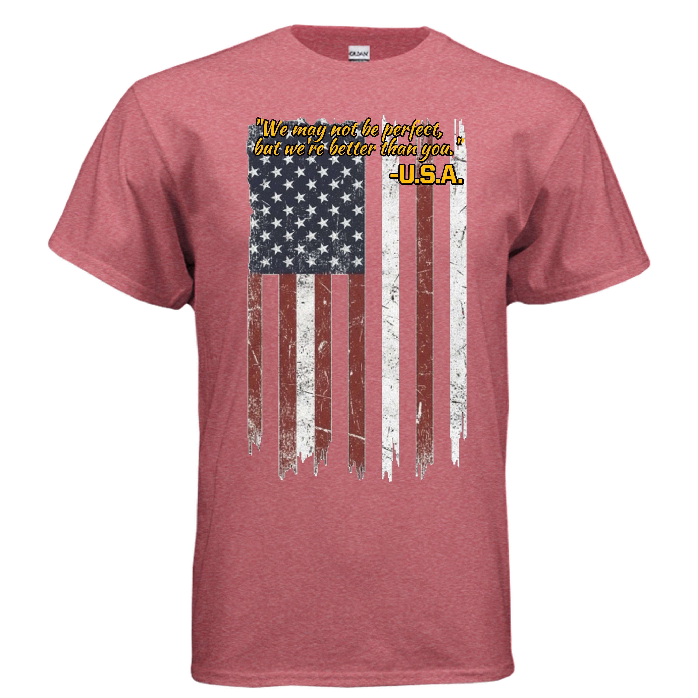 “Not Perfect, Still Winning” USA Tee – American Swagger Edition Anvil and Anthem }