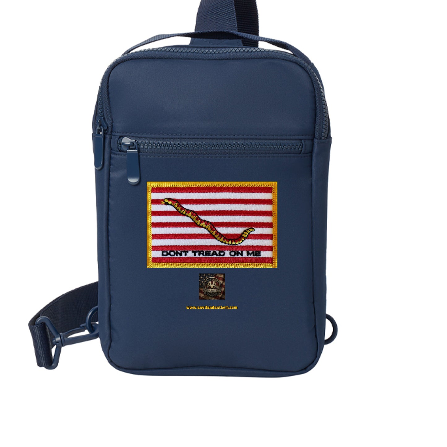 “Don’t Tread on Me” Sling Bag – Freedom Carry Edition River Blue Nvy ONE SIZE {{ product_type }Anvil and Anthem }