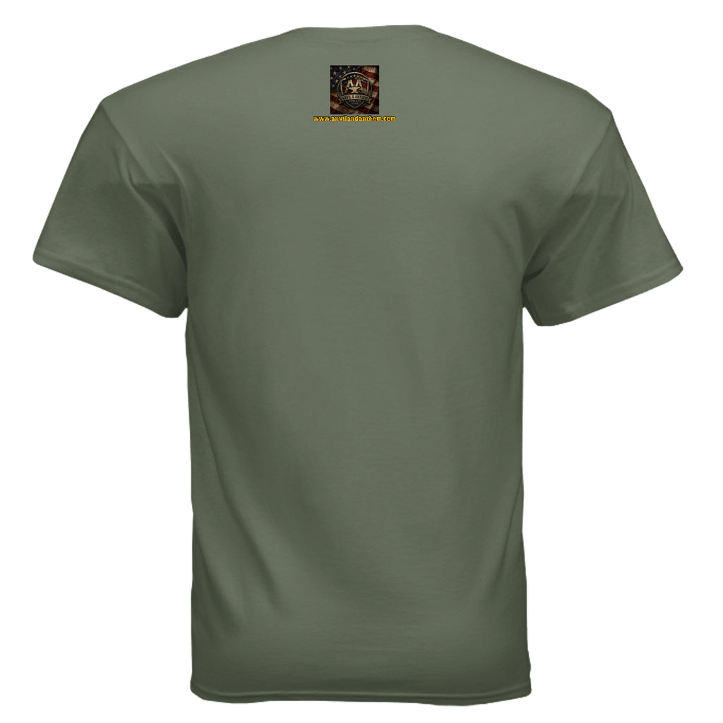 Sgt. H. Badger” Tactical Tee – Recoil Management Specialist Anvil and Anthem }