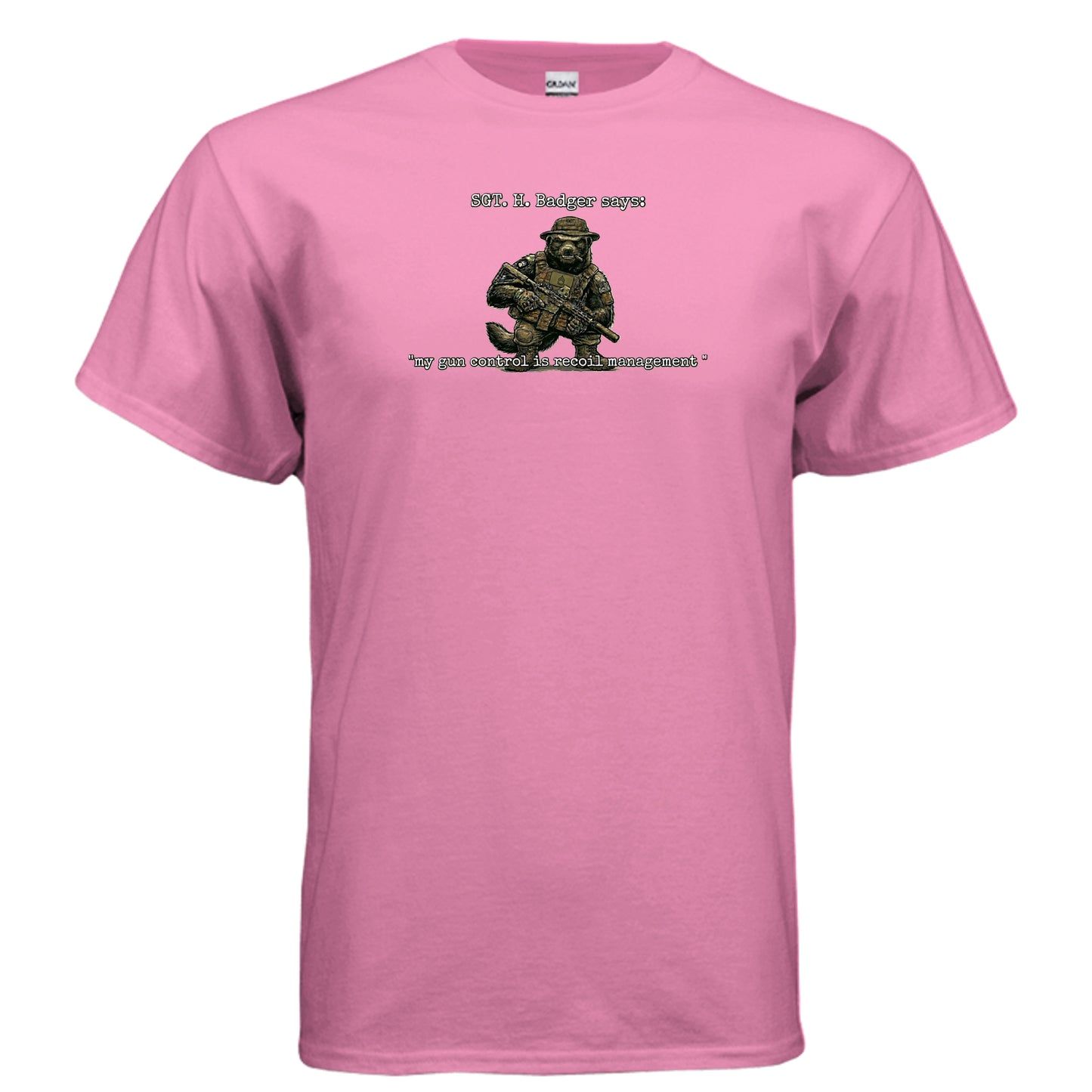 Sgt. H. Badger” Tactical Tee – Recoil Management Specialist {{ product_type }Anvil and Anthem }