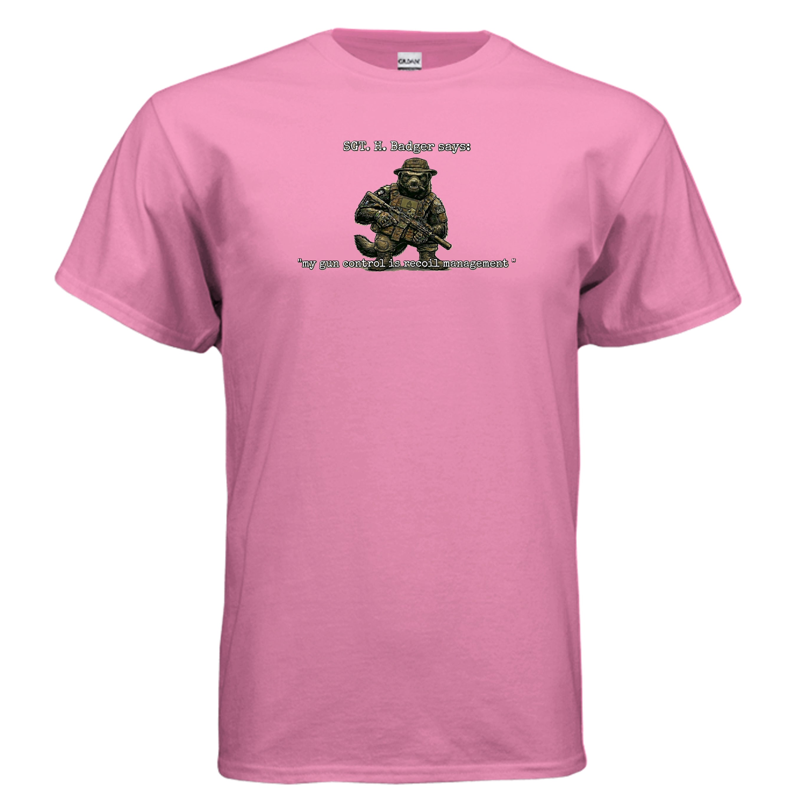 Sgt. H. Badger” Tactical Tee – Recoil Management Specialist Anvil and Anthem }