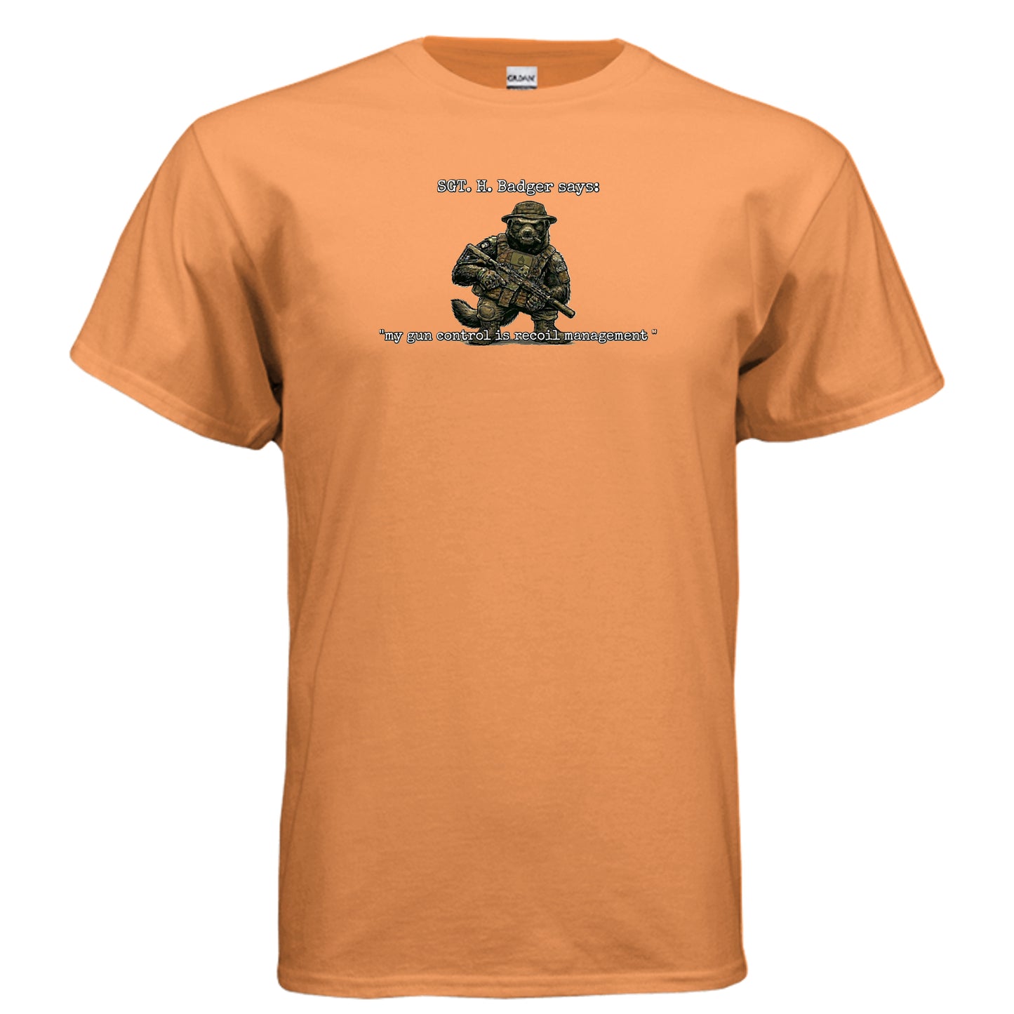 Sgt. H. Badger” Tactical Tee – Recoil Management Specialist {{ product_type }Anvil and Anthem }