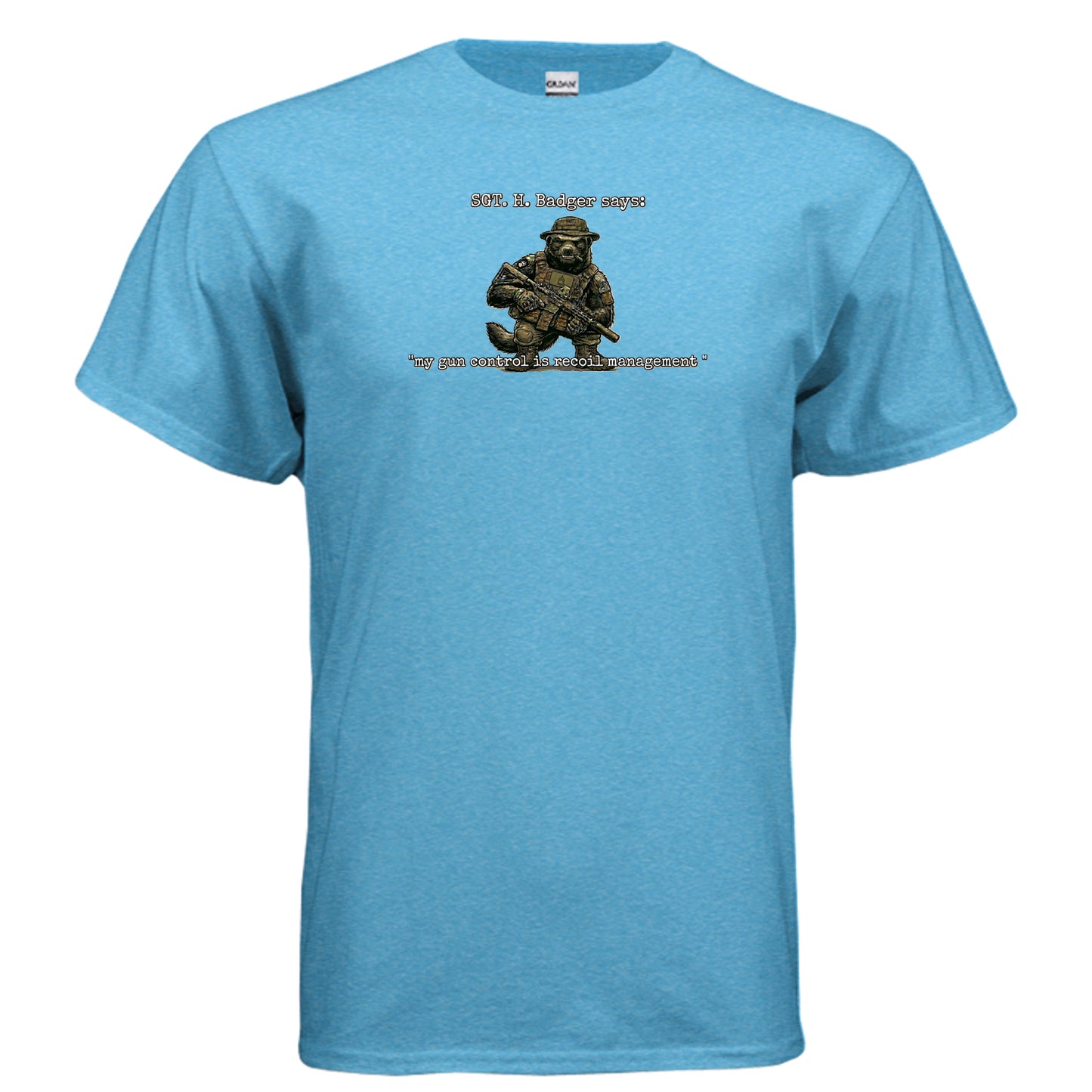 Sgt. H. Badger” Tactical Tee – Recoil Management Specialist {{ product_type }Anvil and Anthem }