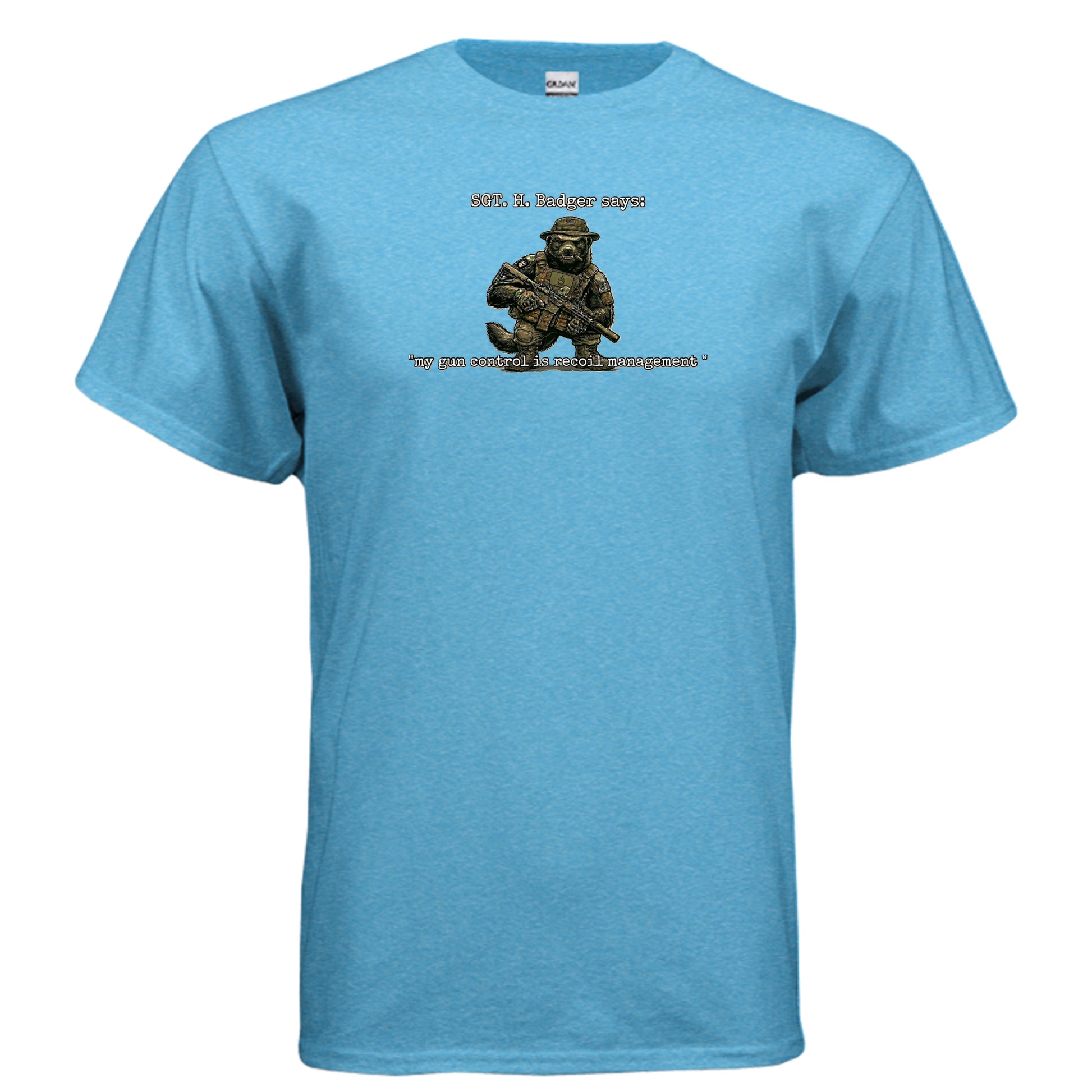 Sgt. H. Badger” Tactical Tee – Recoil Management Specialist {{ product_type }Anvil and Anthem }