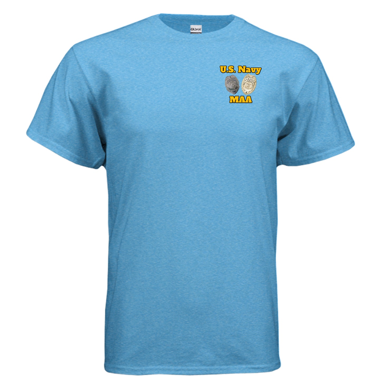 US Navy MAA “Master at Arms” Tee – Security & Discipline Edition HEATHER SAPPHIRE {{ product_type }Anvil and Anthem }