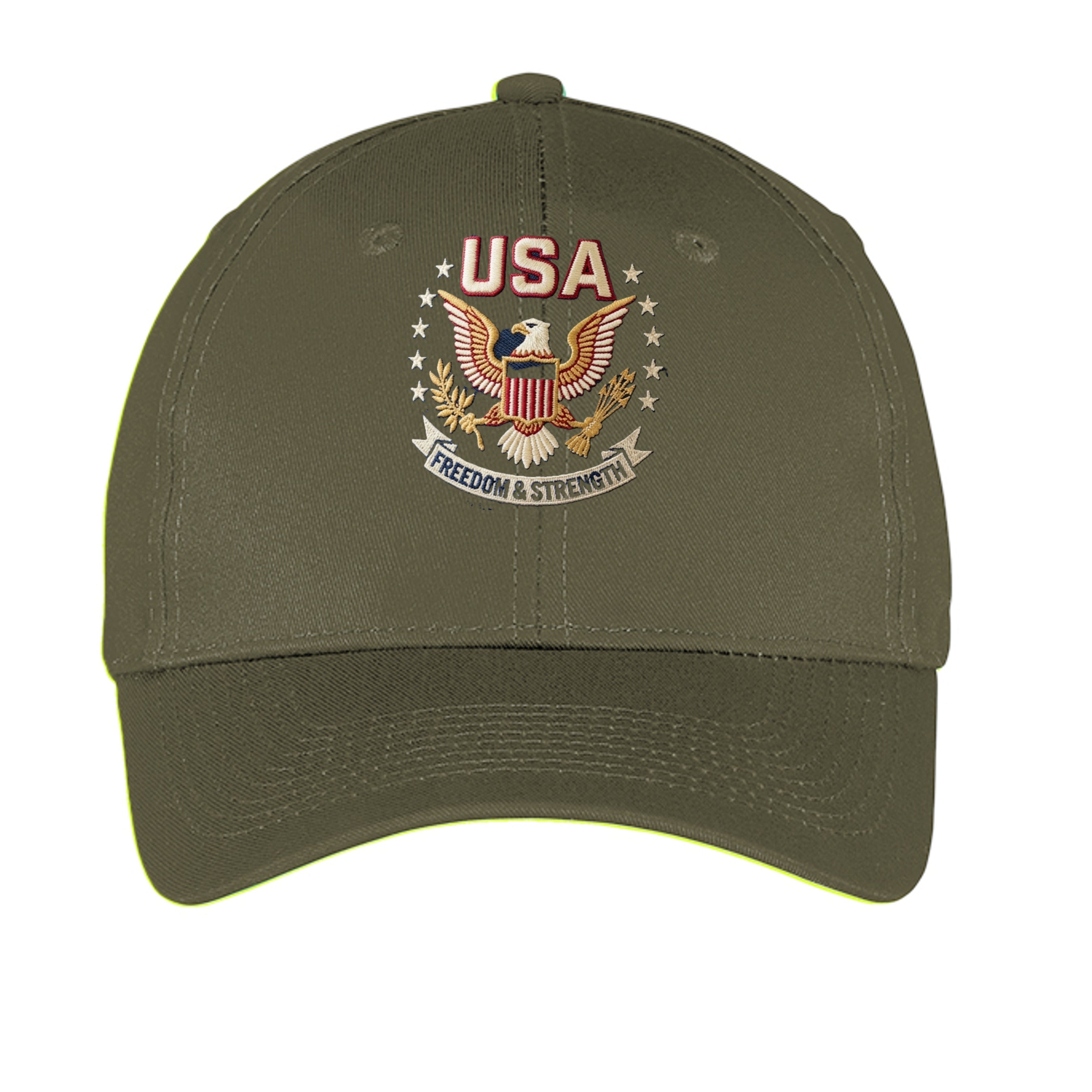 “Freedom & Strength” USA Eagle Dad Hat – American Patriot Edition Anvil and Anthem }