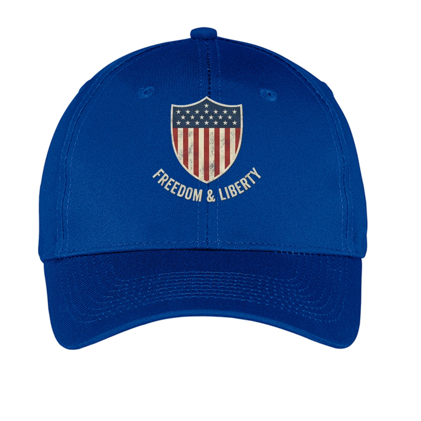 Freedom & Liberty American Shield Hat | Patriotic USA Cap Royal ONE SIZE {{ product_type }Anvil and Anthem }