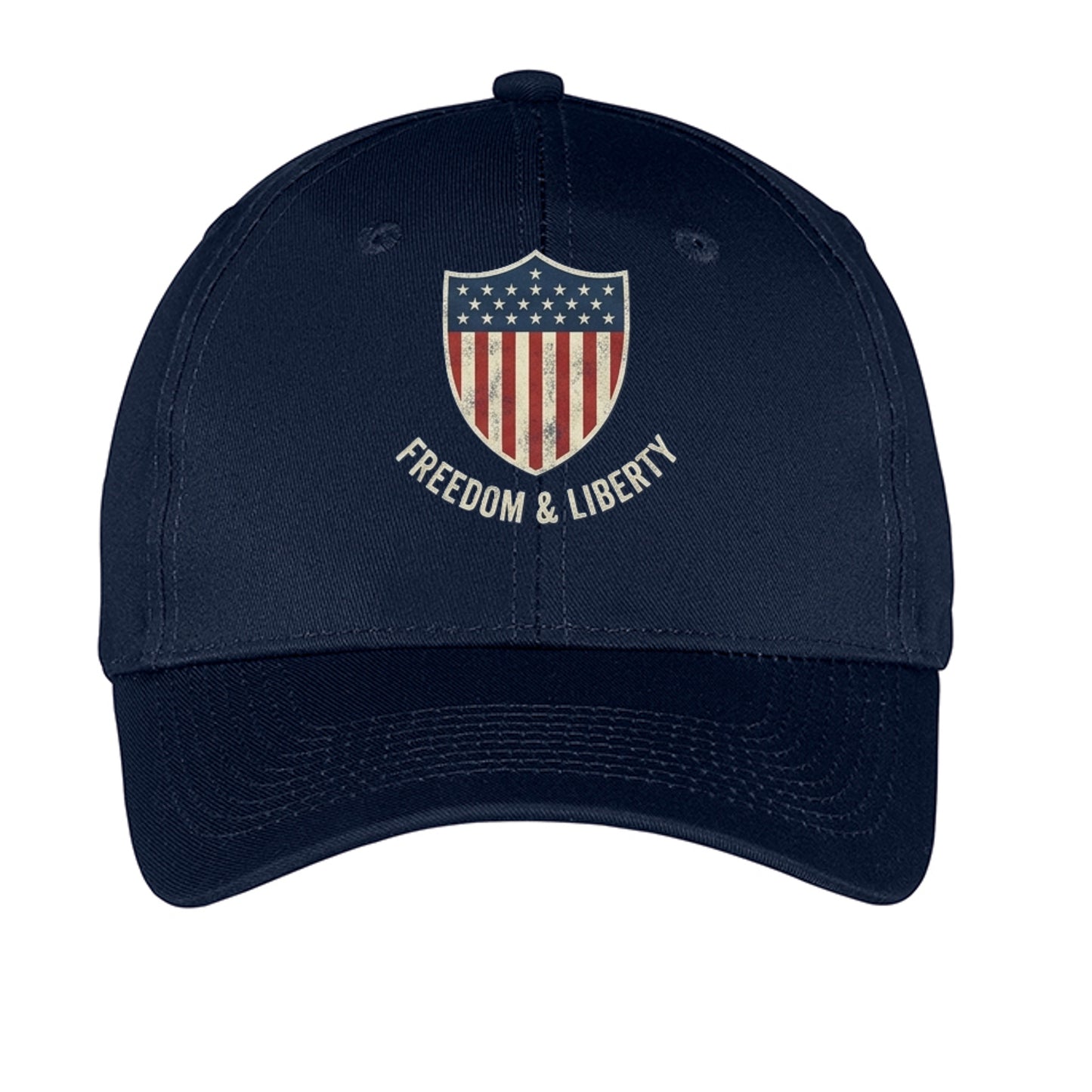 Freedom & Liberty American Shield Hat | Patriotic USA Cap NAVY ONE SIZE {{ product_type }Anvil and Anthem }