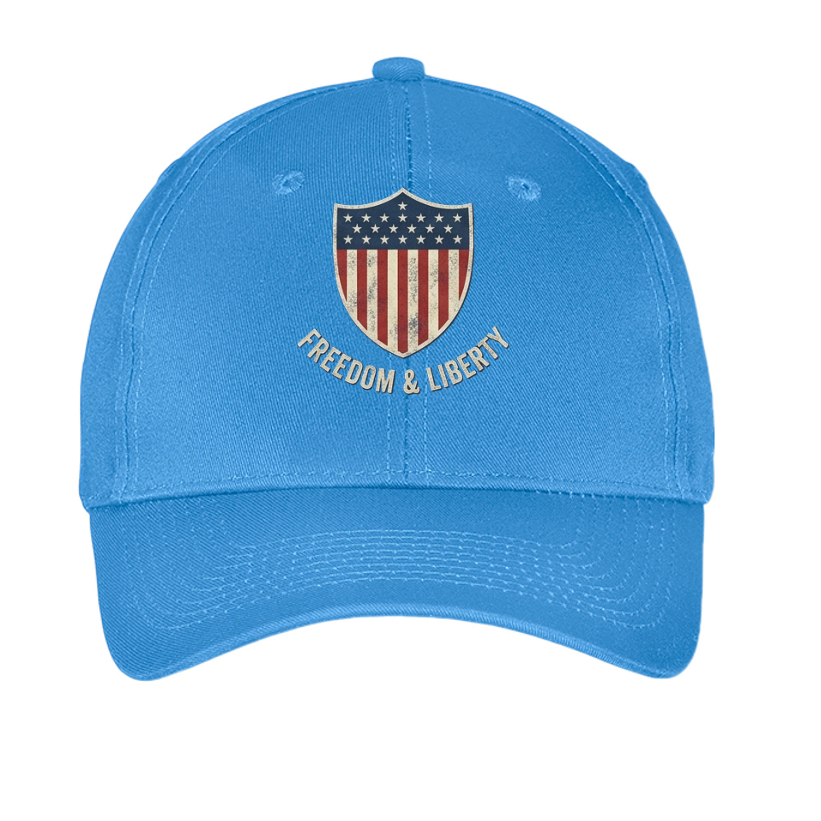Freedom & Liberty American Shield Hat | Patriotic USA Cap Anvil and Anthem }
