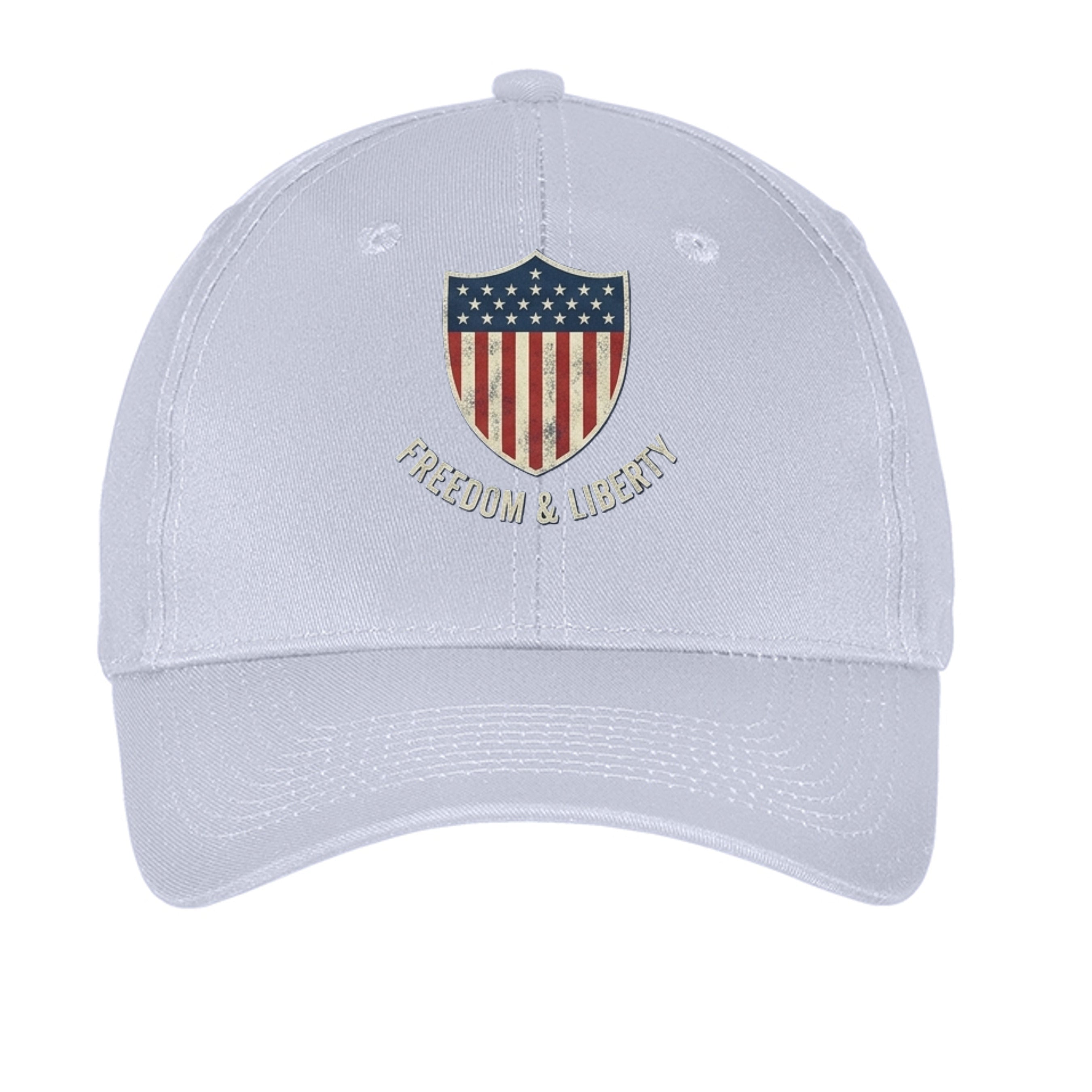 Freedom & Liberty American Shield Hat | Patriotic USA Cap Anvil and Anthem }