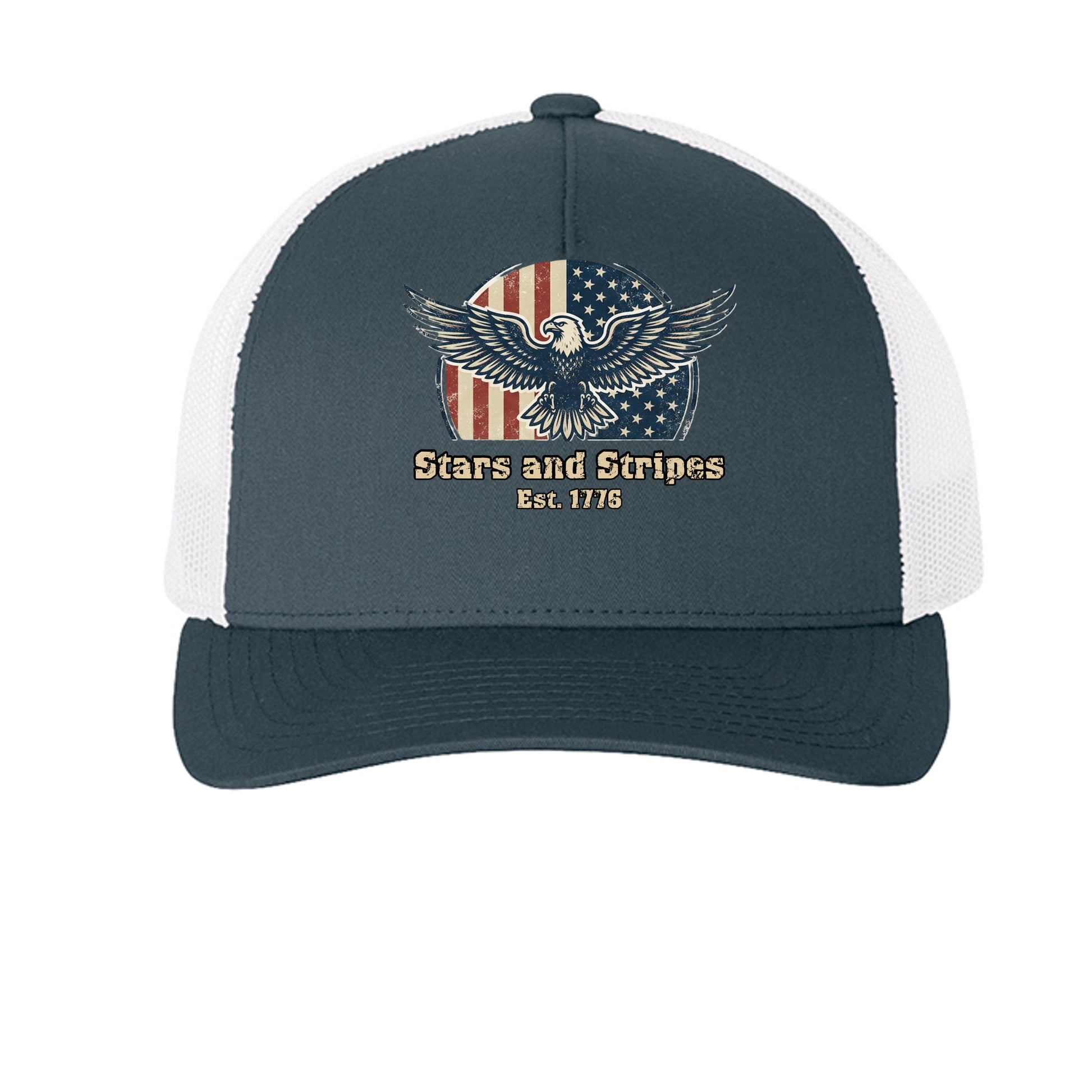 Stars & Stripes American Eagle Trucker Hat | Patriotic USA Classic Since 1776 {{ product_type }Anvil and Anthem }