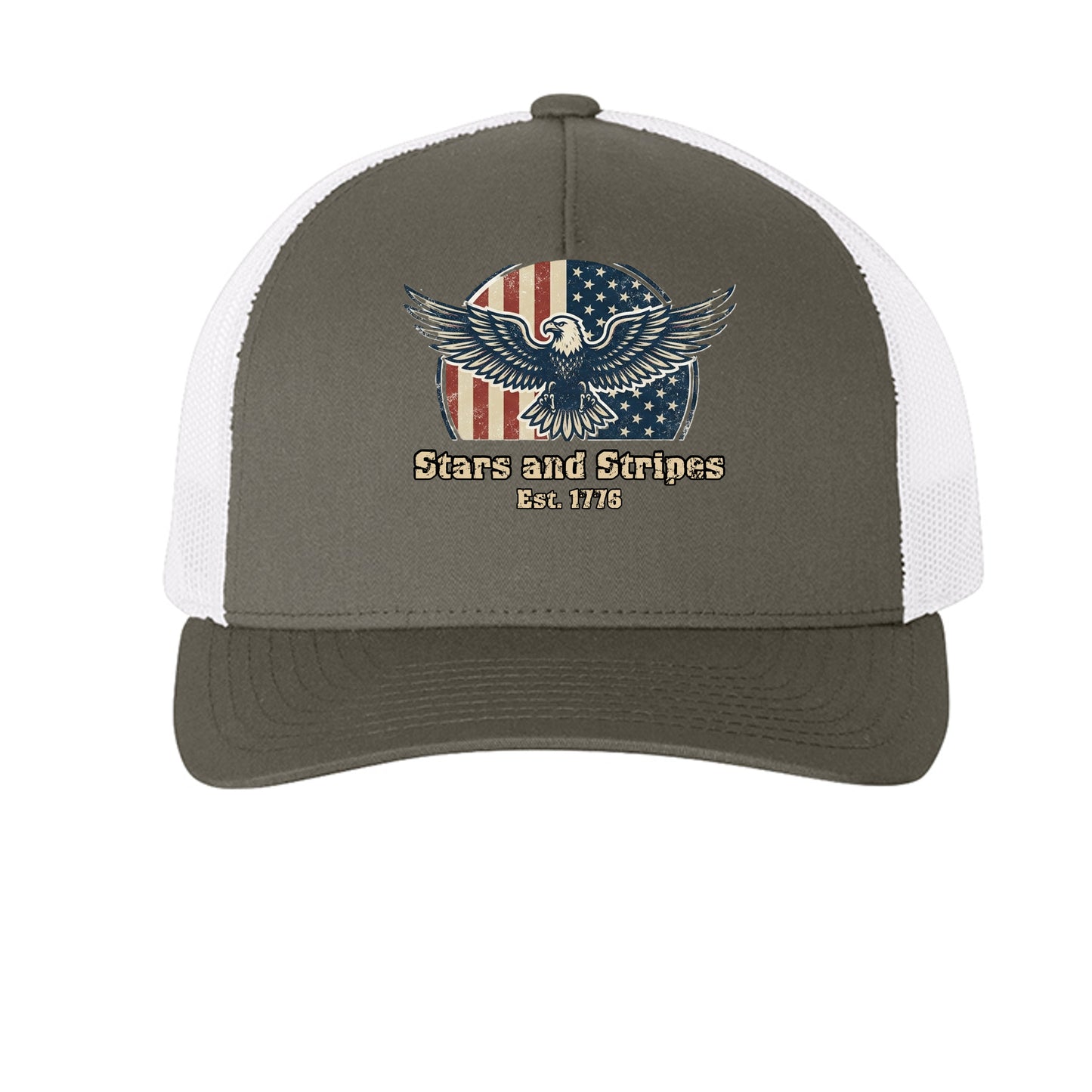 Stars & Stripes American Eagle Trucker Hat | Patriotic USA Classic Since 1776 {{ product_type }Anvil and Anthem }
