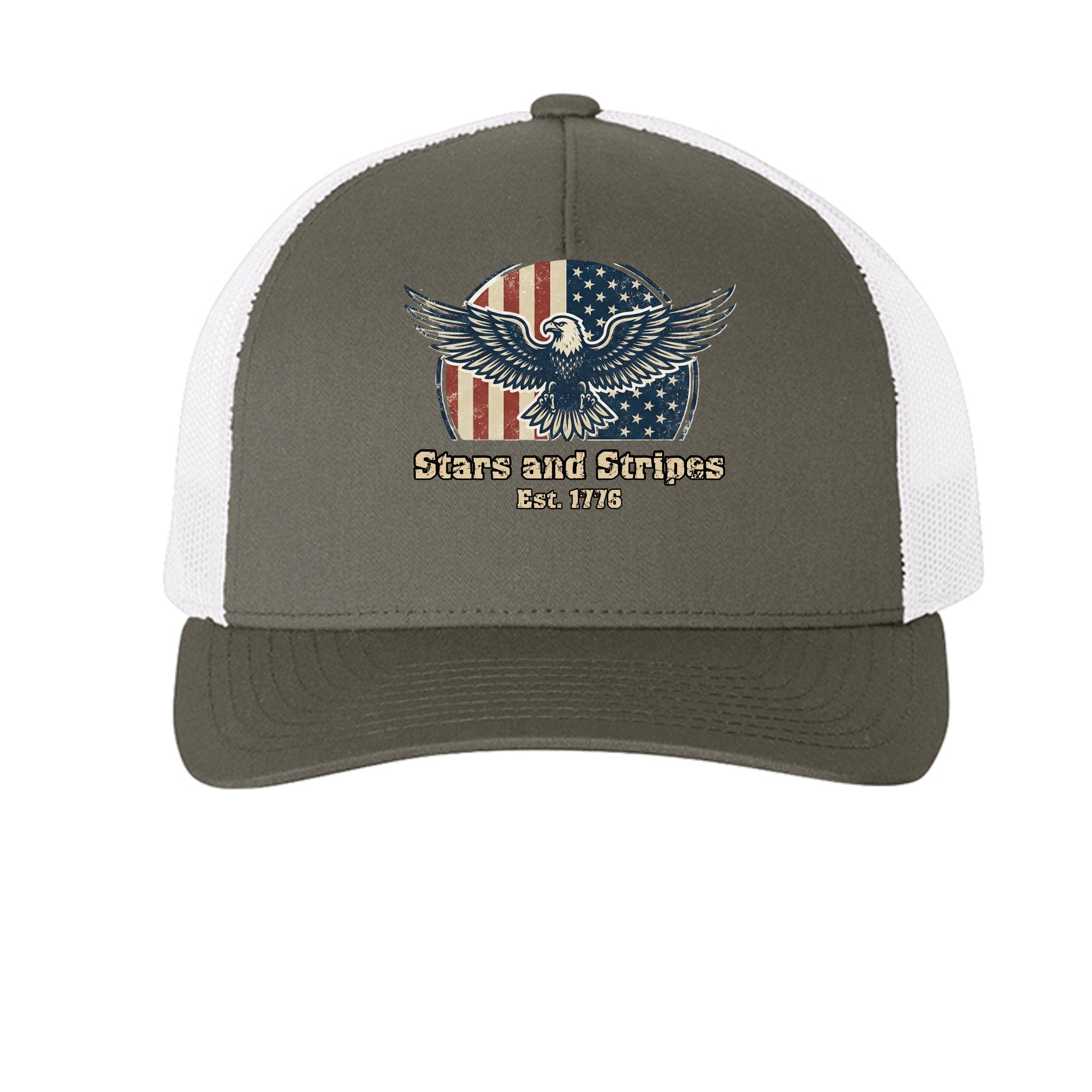 Stars & Stripes American Eagle Trucker Hat | Patriotic USA Classic Since 1776 {{ product_type }Anvil and Anthem }