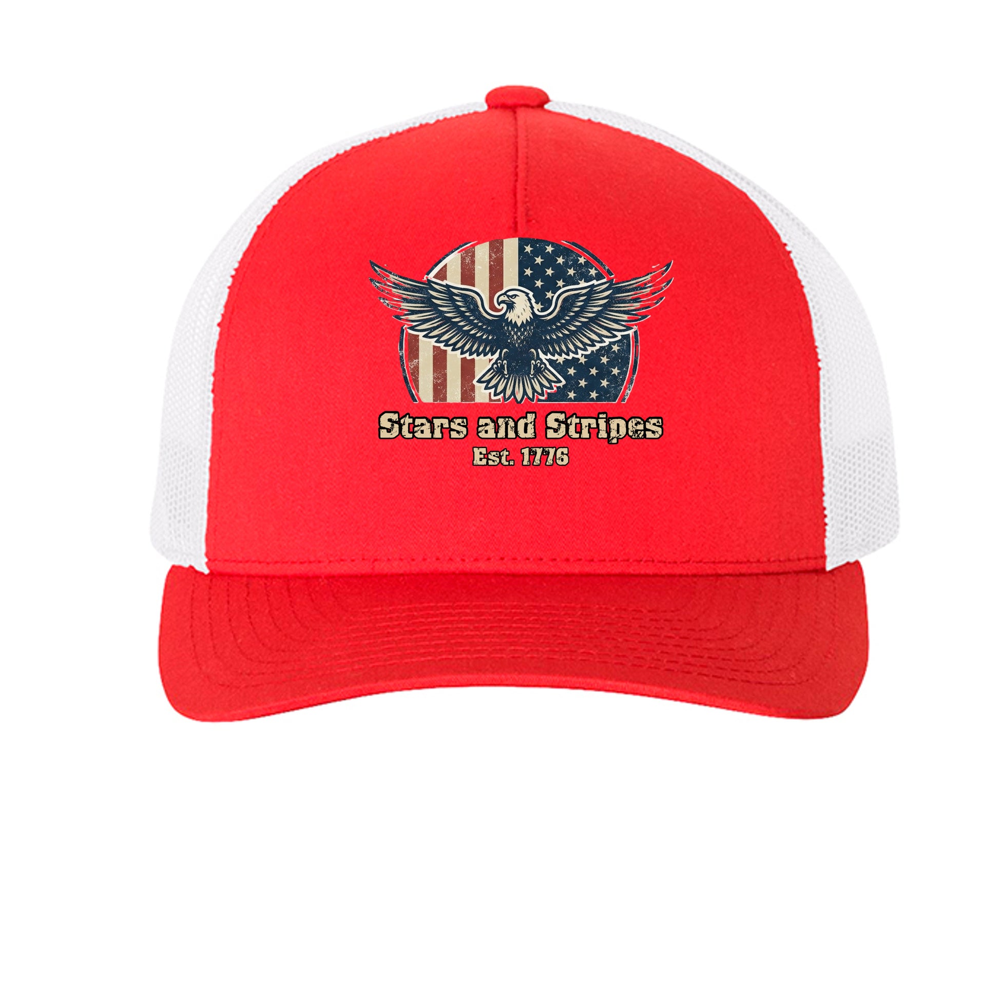 Stars & Stripes American Eagle Trucker Hat | Patriotic USA Classic Since 1776 {{ product_type }Anvil and Anthem }