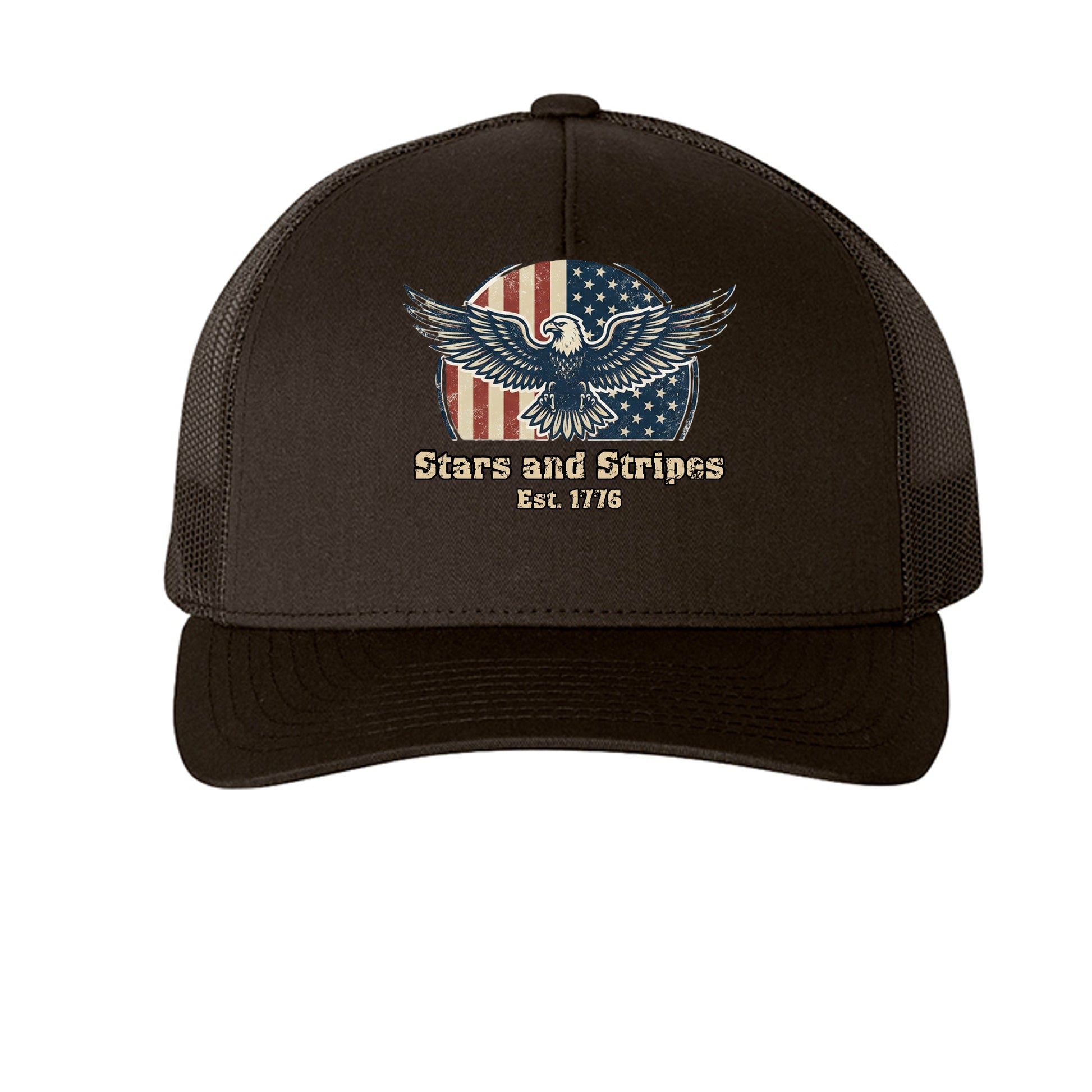 Stars & Stripes American Eagle Trucker Hat | Patriotic USA Classic Since 1776 {{ product_type }Anvil and Anthem }