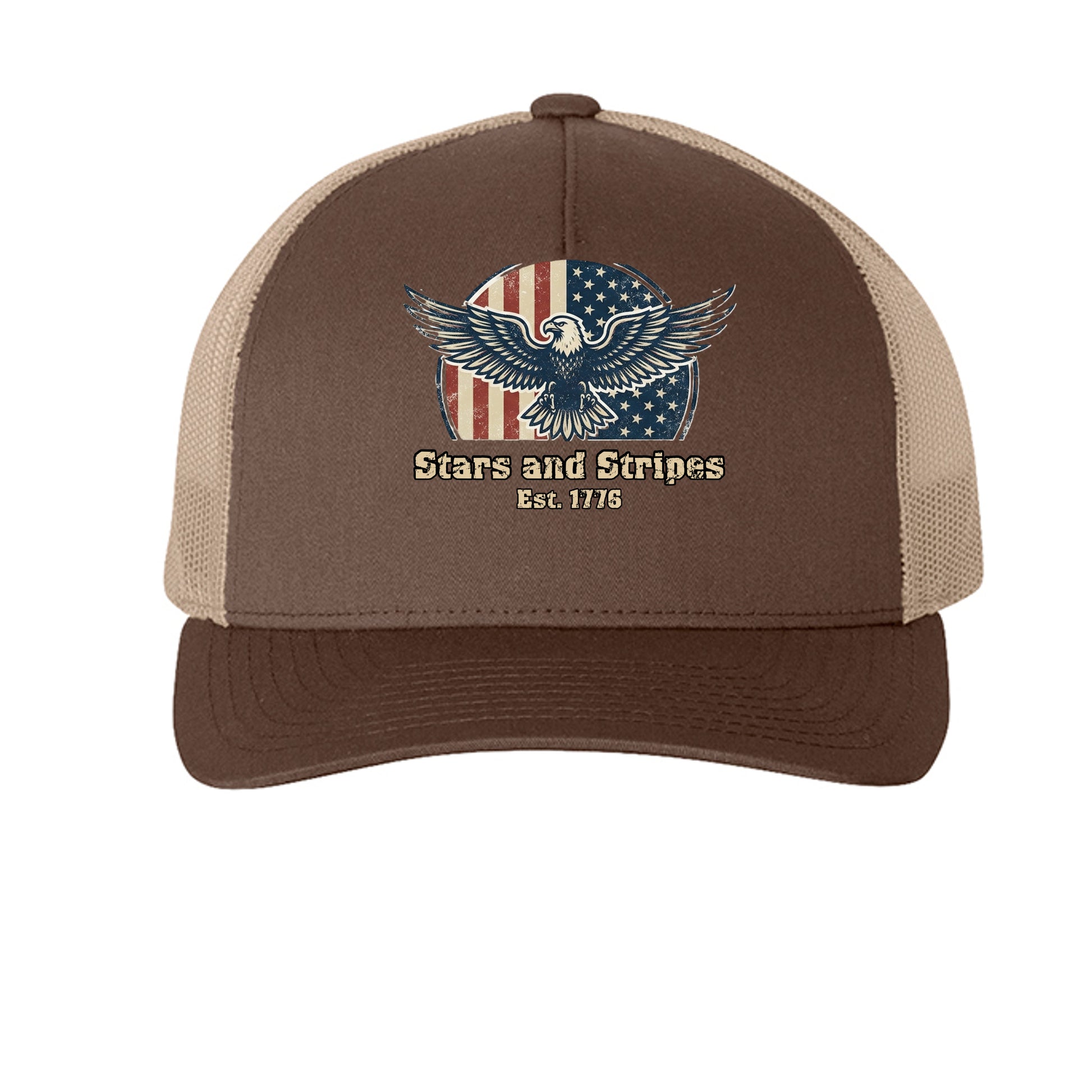 Stars & Stripes American Eagle Trucker Hat | Patriotic USA Classic Since 1776 {{ product_type }Anvil and Anthem }