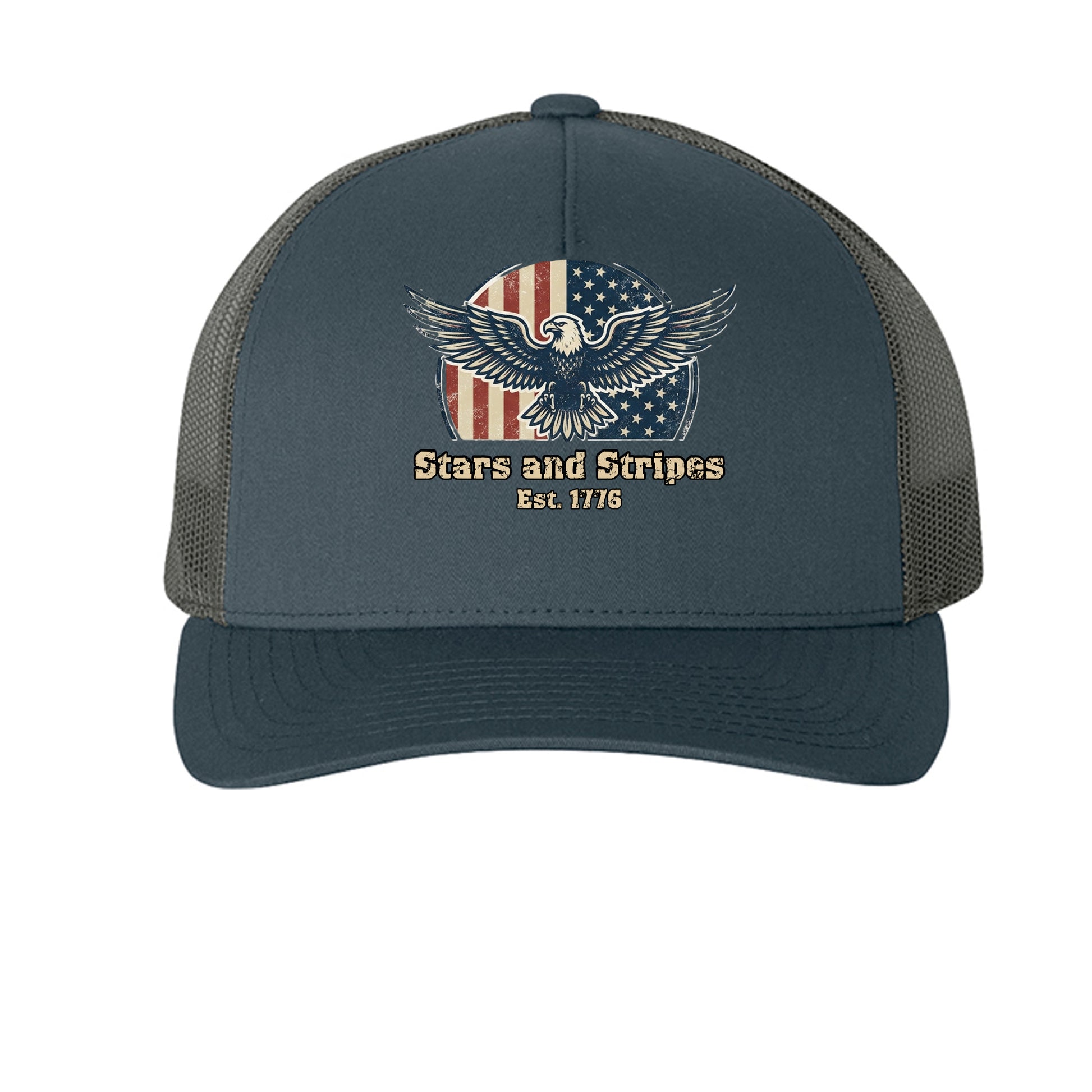 Stars & Stripes American Eagle Trucker Hat | Patriotic USA Classic Since 1776 {{ product_type }Anvil and Anthem }