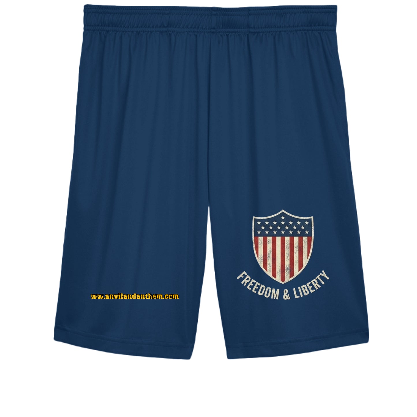 Freedom & Liberty Cooling Performance Shorts | Patriotic American Flag Athletic Training Shorts NAVY {{ product_type }Anvil and Anthem }