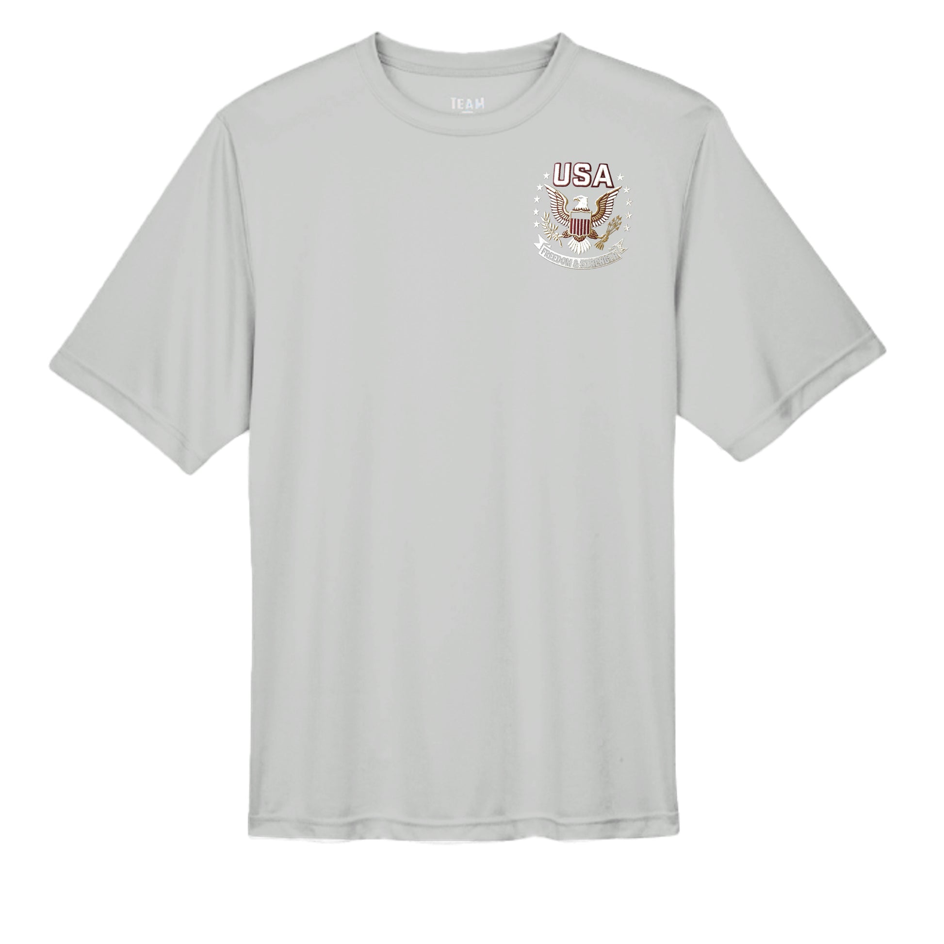 Free & Brave “America 250” Performance Wicking Tee | USA Patriotic Eagle & Uncle Sam Athletic Shirt {{ product_type }Anvil and Anthem }