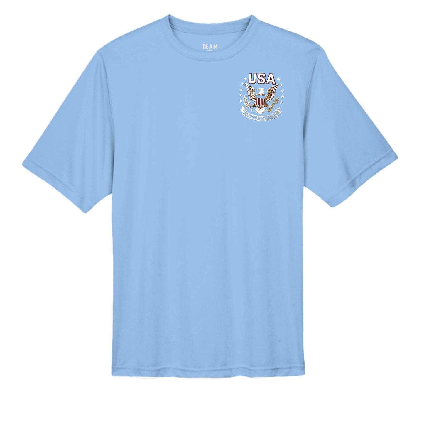 Free & Brave “America 250” Performance Wicking Tee | USA Patriotic Eagle & Uncle Sam Athletic Shirt {{ product_type }Anvil and Anthem }