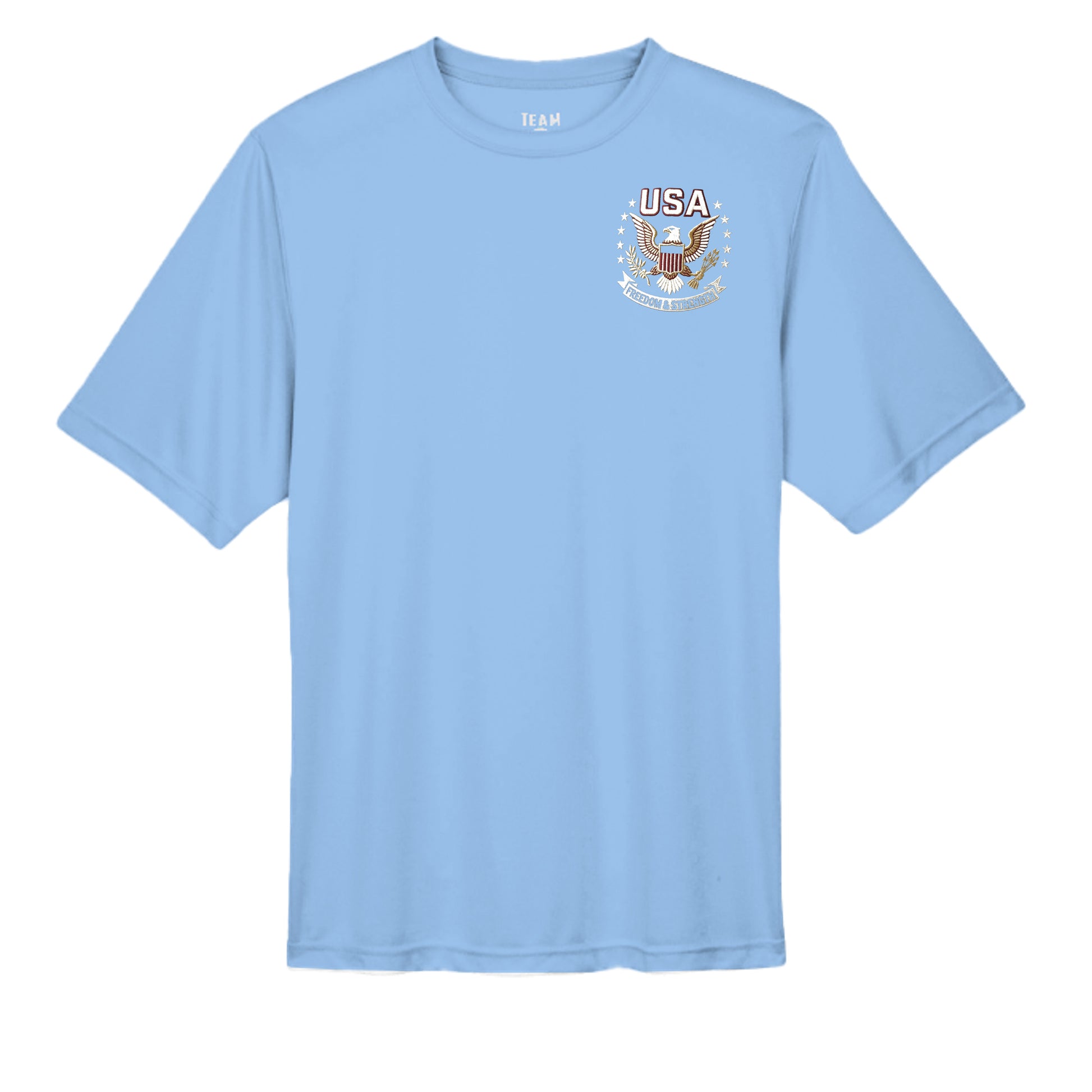 Free & Brave “America 250” Performance Wicking Tee | USA Patriotic Eagle & Uncle Sam Athletic Shirt {{ product_type }Anvil and Anthem }