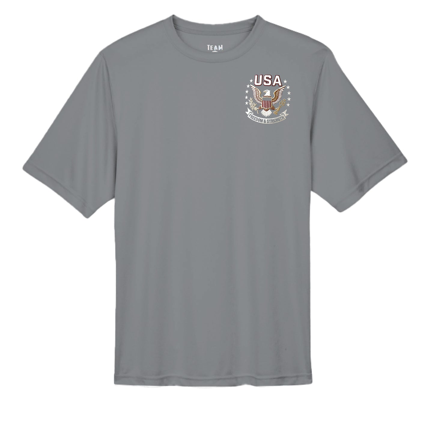 Free & Brave “America 250” Performance Wicking Tee | USA Patriotic Eagle & Uncle Sam Athletic Shirt {{ product_type }Anvil and Anthem }
