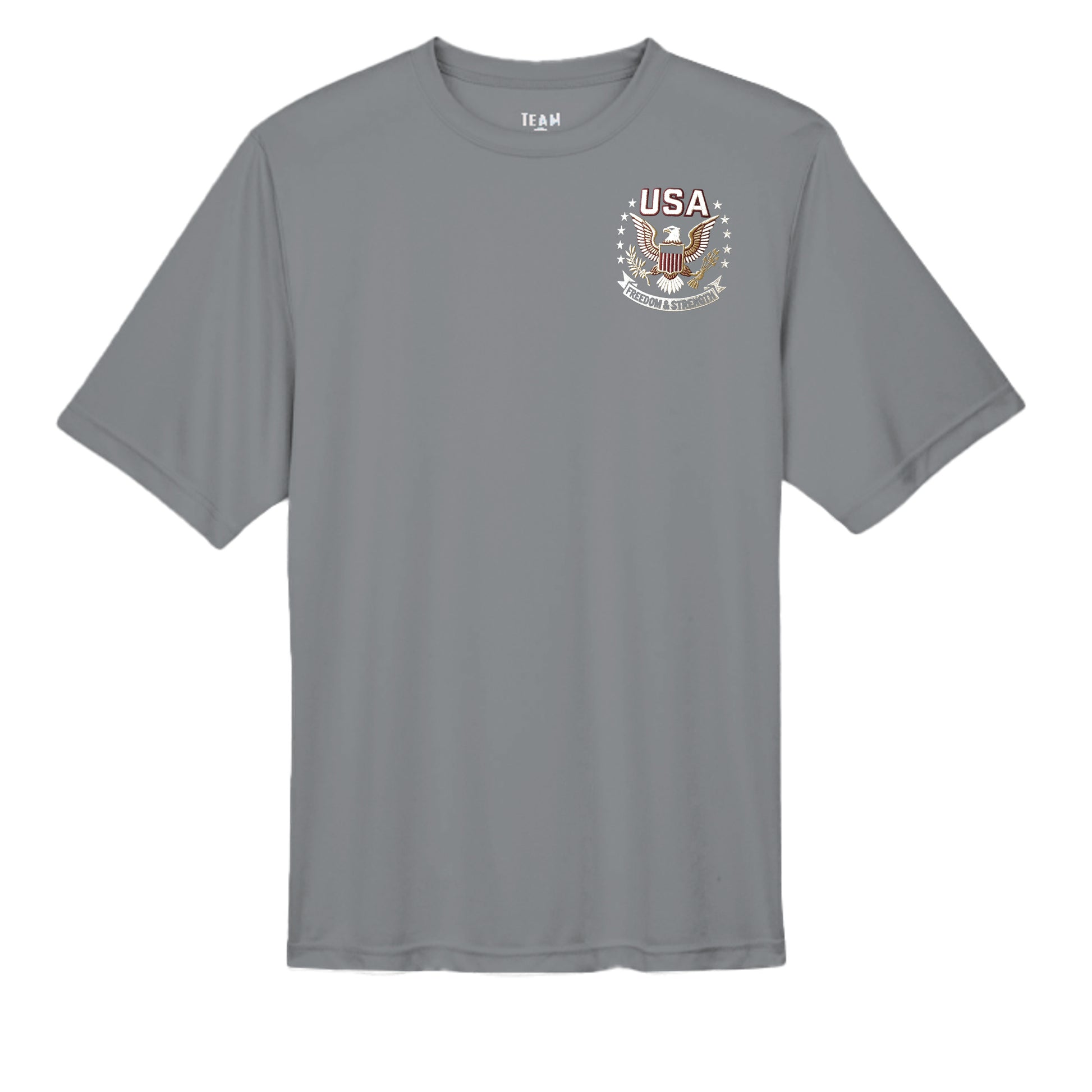 Free & Brave “America 250” Performance Wicking Tee | USA Patriotic Eagle & Uncle Sam Athletic Shirt {{ product_type }Anvil and Anthem }