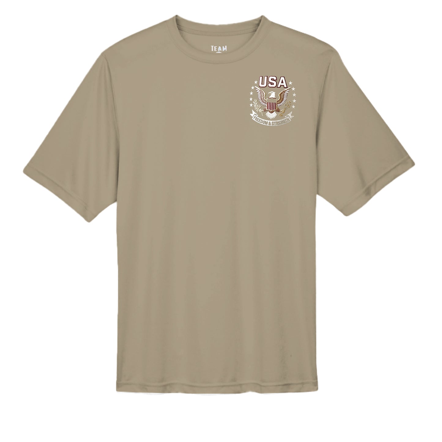 Free & Brave “America 250” Performance Wicking Tee | USA Patriotic Eagle & Uncle Sam Athletic Shirt {{ product_type }Anvil and Anthem }
