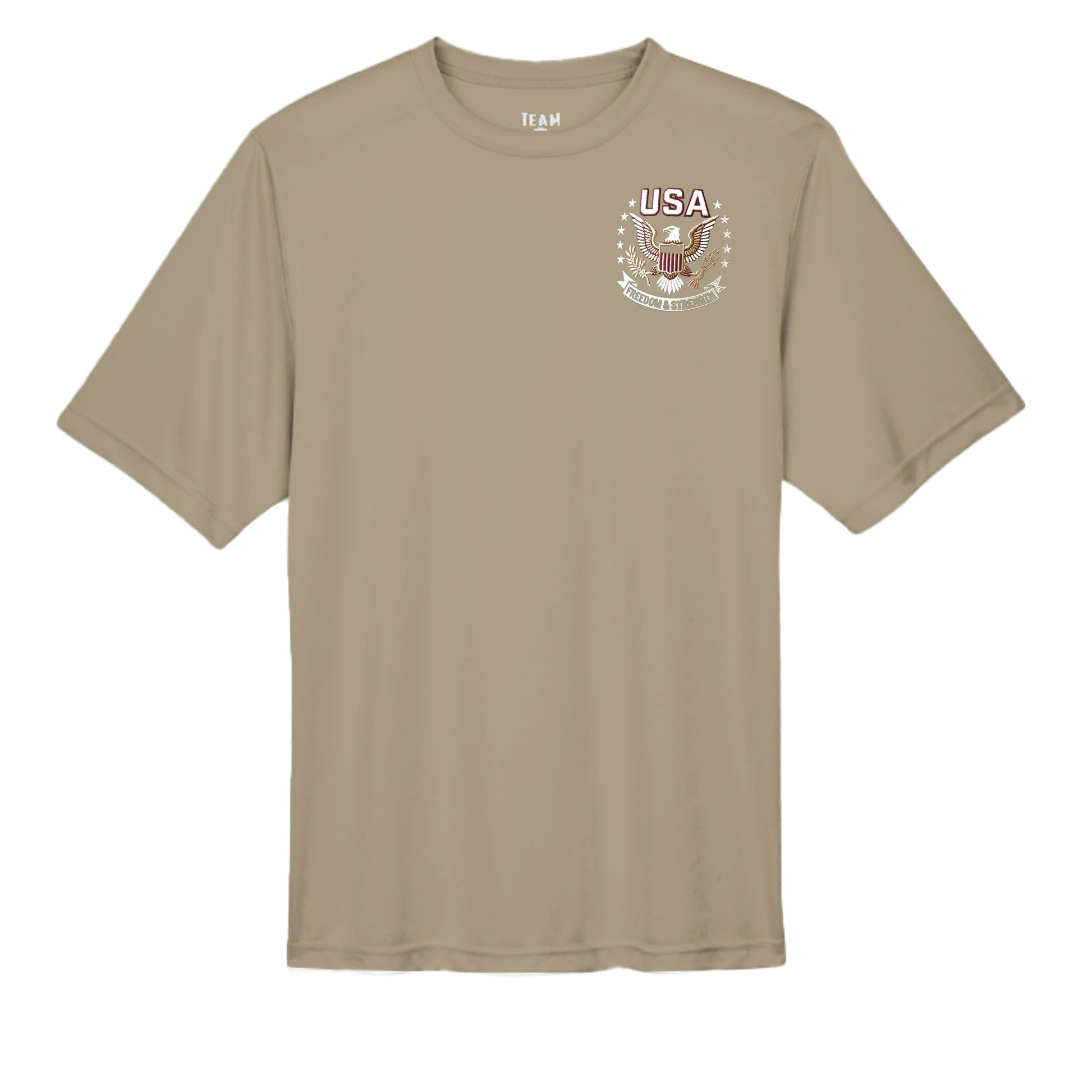 Free & Brave “America 250” Performance Wicking Tee | USA Patriotic Eagle & Uncle Sam Athletic Shirt {{ product_type }Anvil and Anthem }