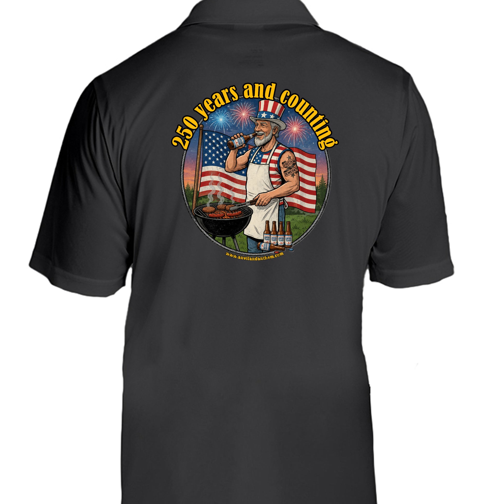 Freedom & Liberty American Heritage Polo | Patriotic USA Performance Golf Shirt – 250 Years & Counting {{ product_type }Anvil and Anthem }